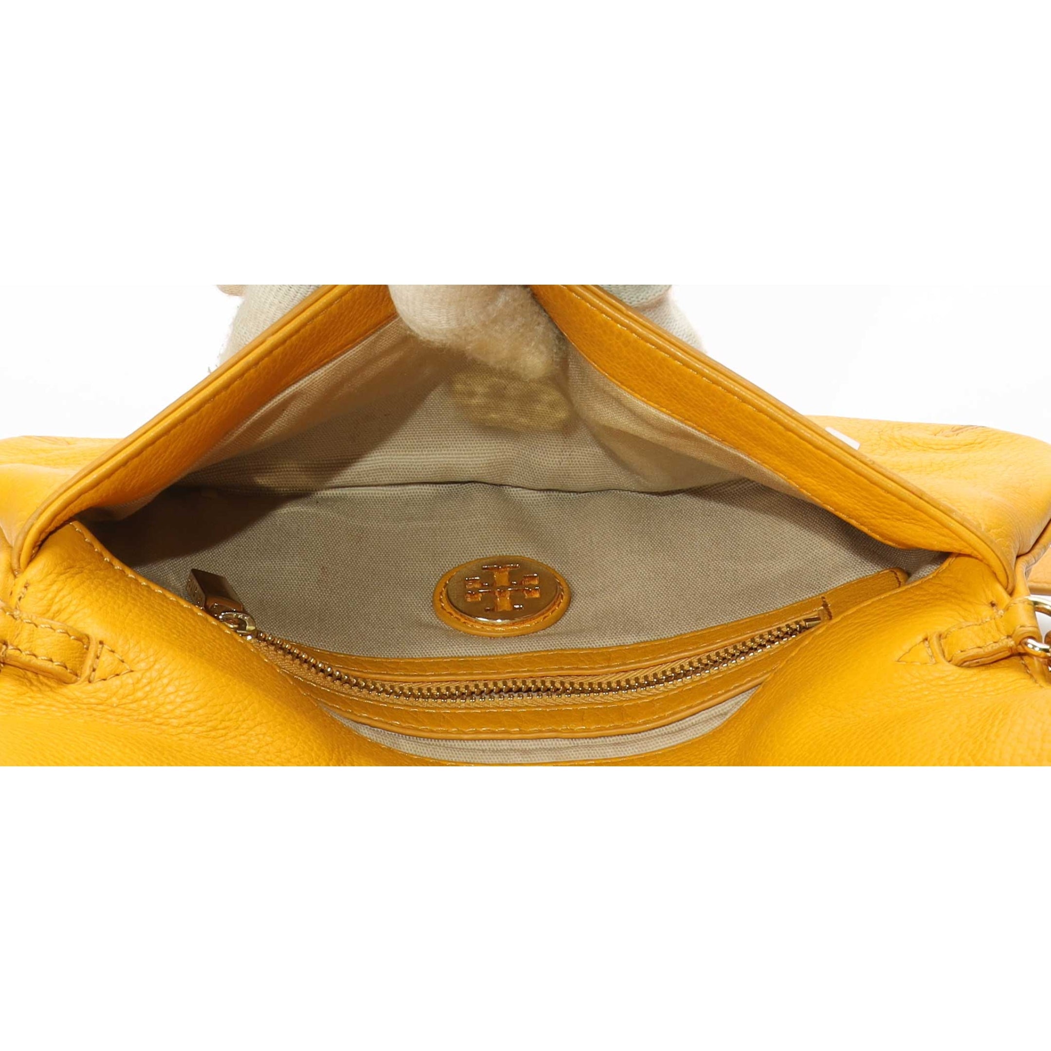 Tory Burch Reva Mustard Chain Clutch