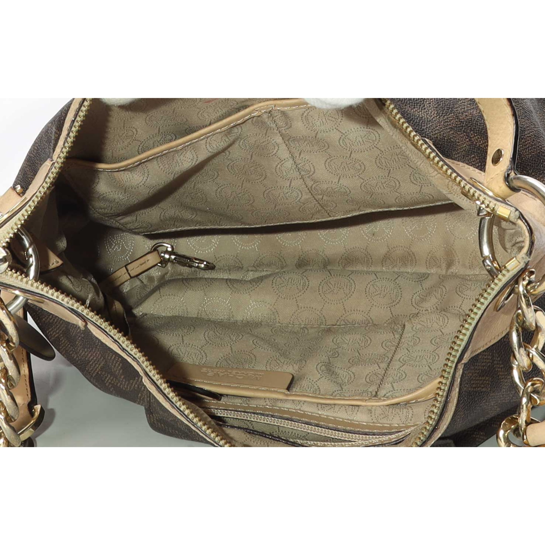 Michael Kors Jet Set Signature Logo Trim Hobo Bag
