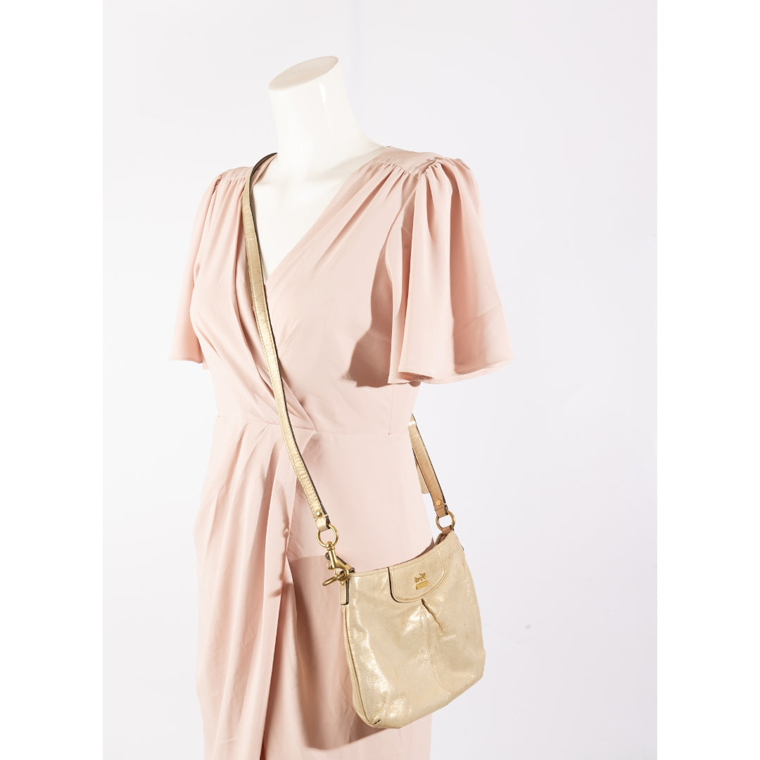 Coach Metallic Leather Crossbody Bag