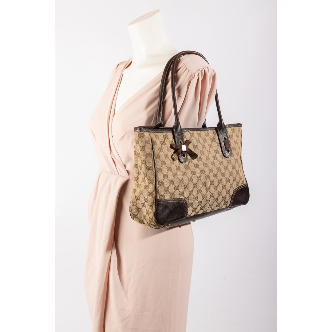 Gucci Brown GG Canvas Princy Tote Bag