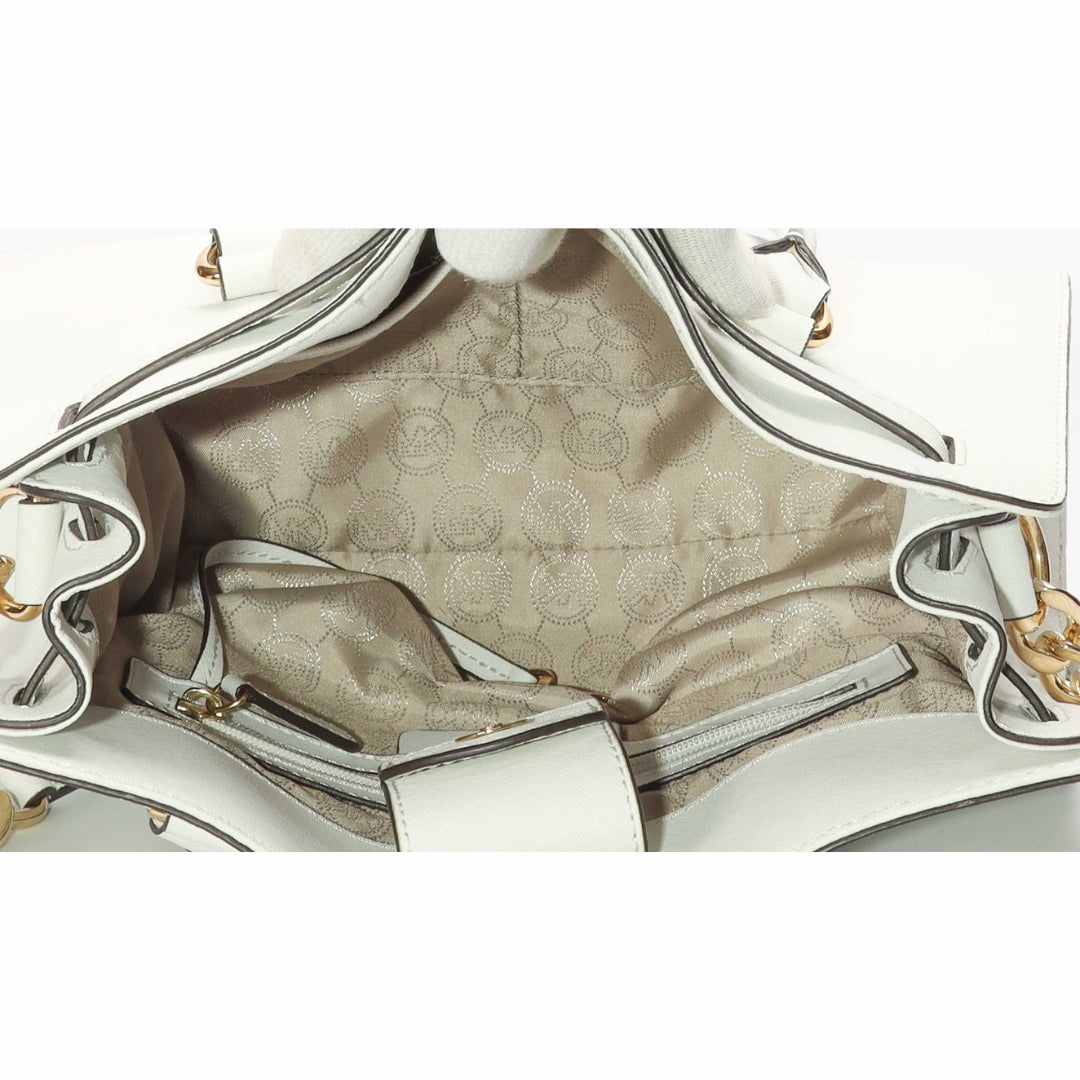 Michael Kors White Hamilton East West Tote