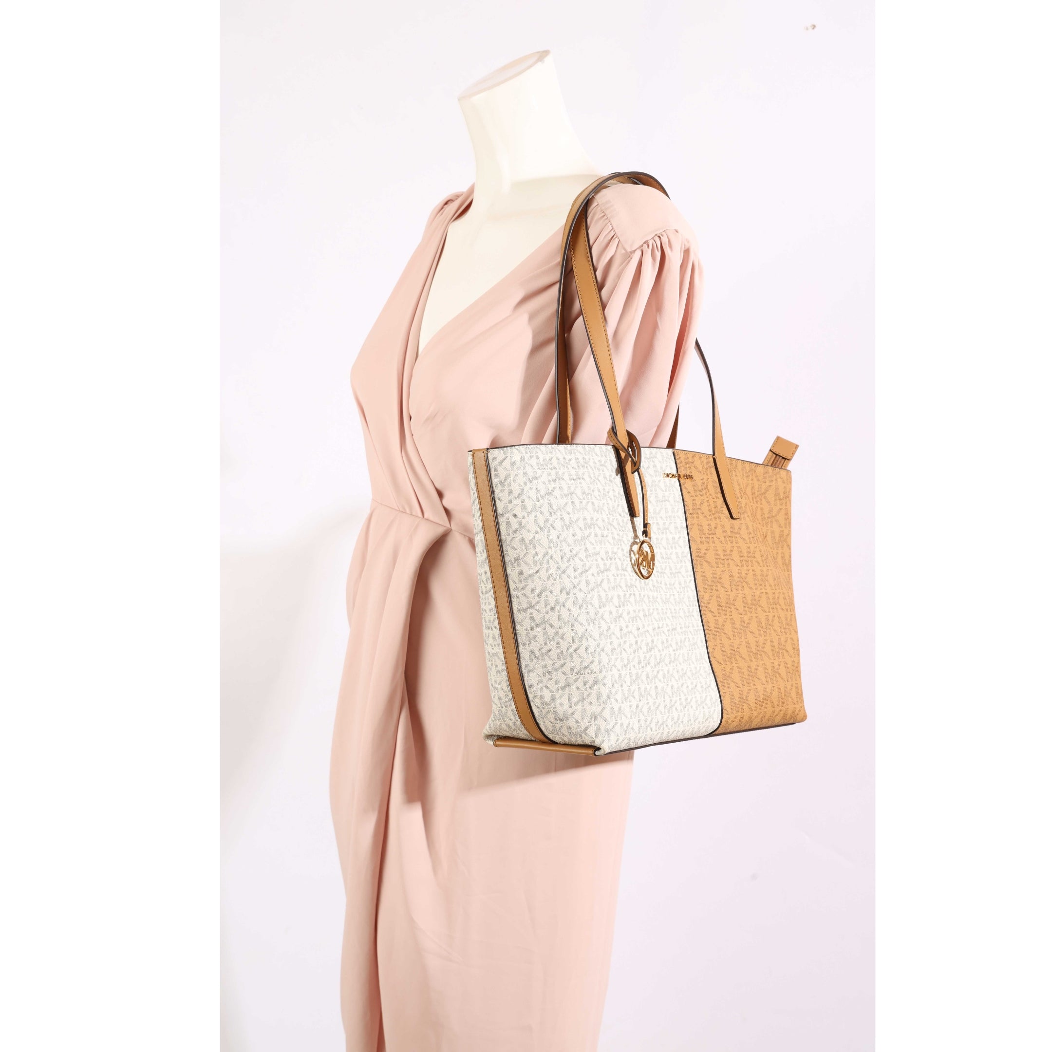 Michael Kors Jet Set Medium Two-Tone Logo Tote