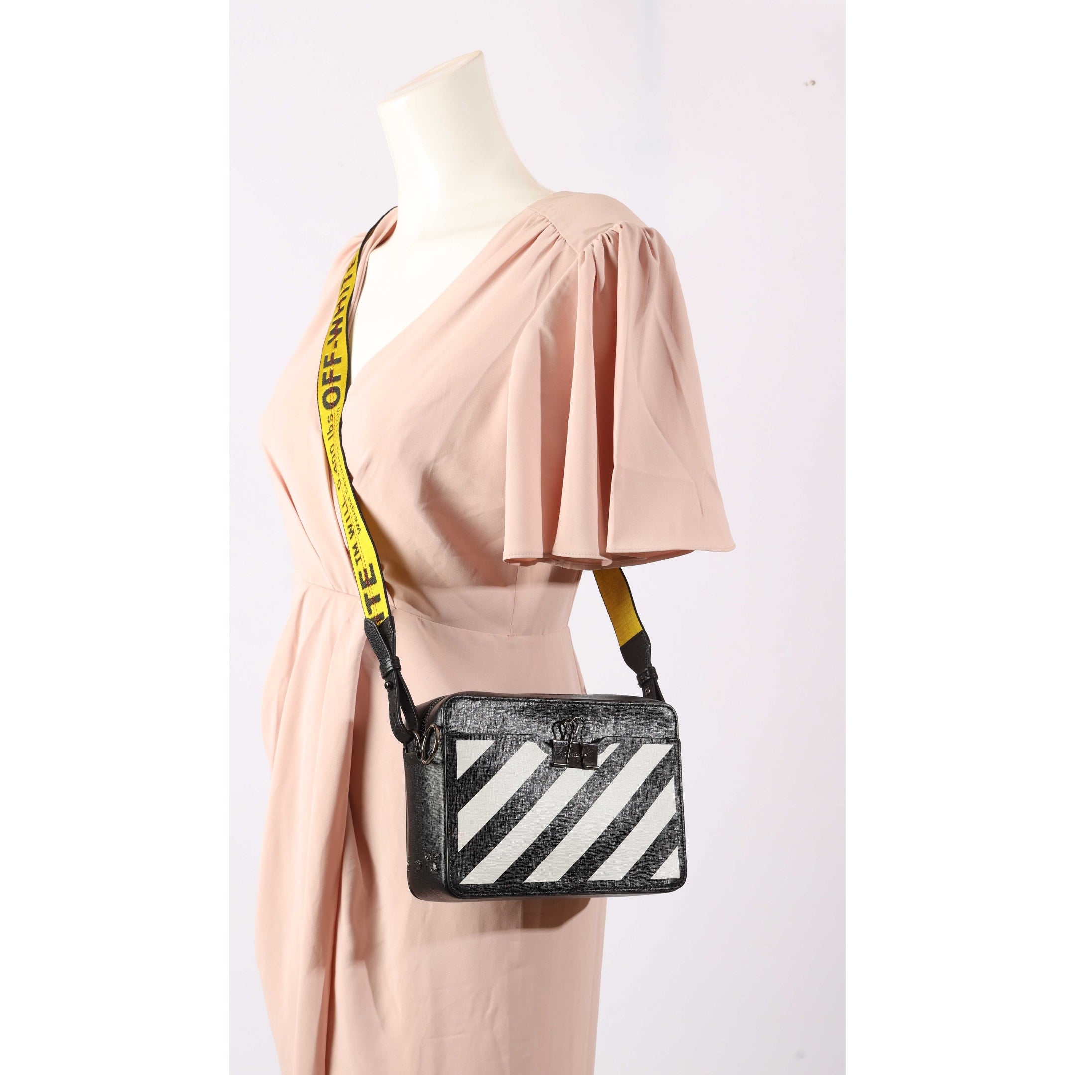 Off-White Black/White Binder Clip Crossbody Bag