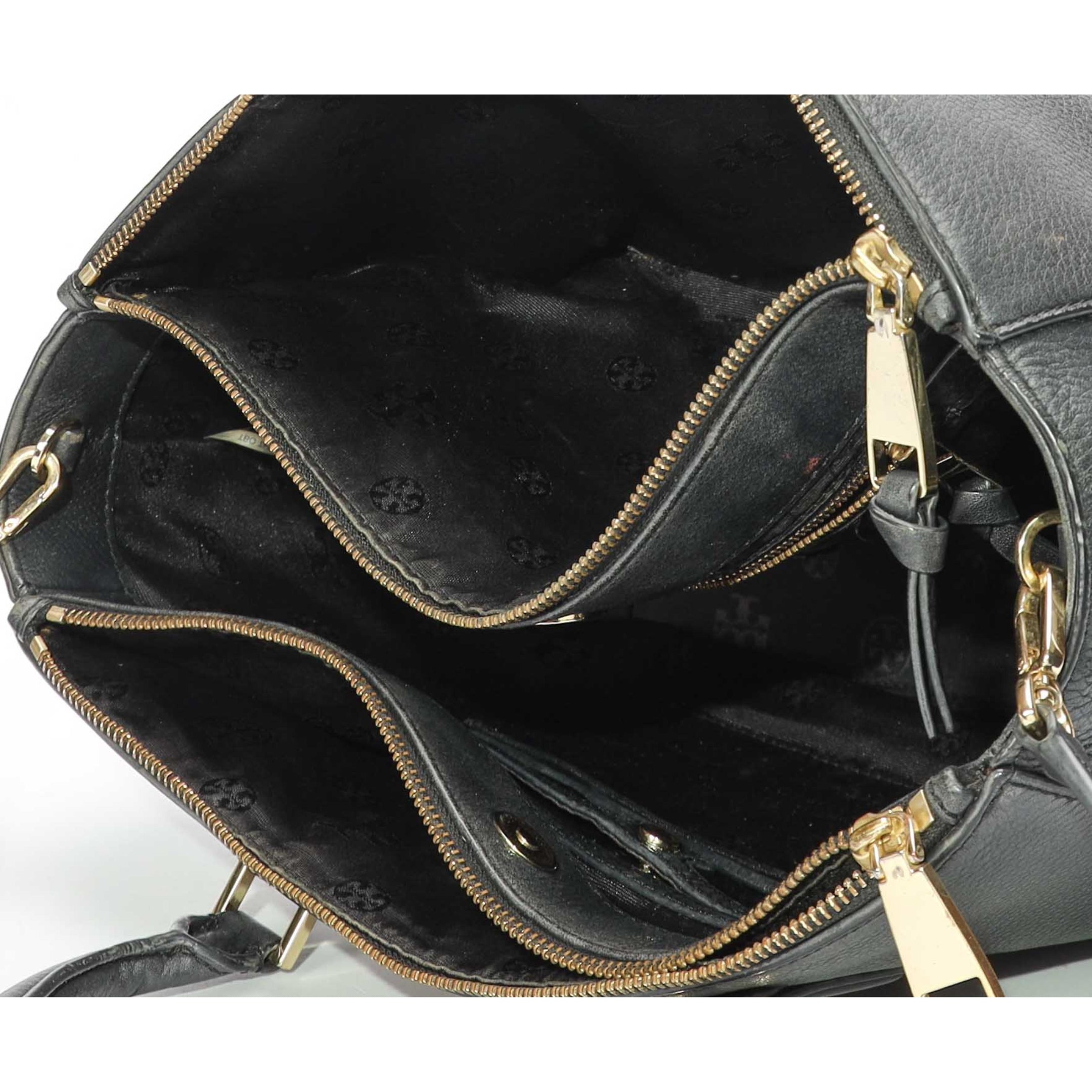 Tory Burch Black Robinson Satchels
