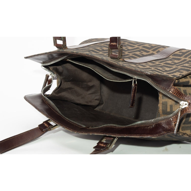 Fendi Brown Zucca Canvas Handbag