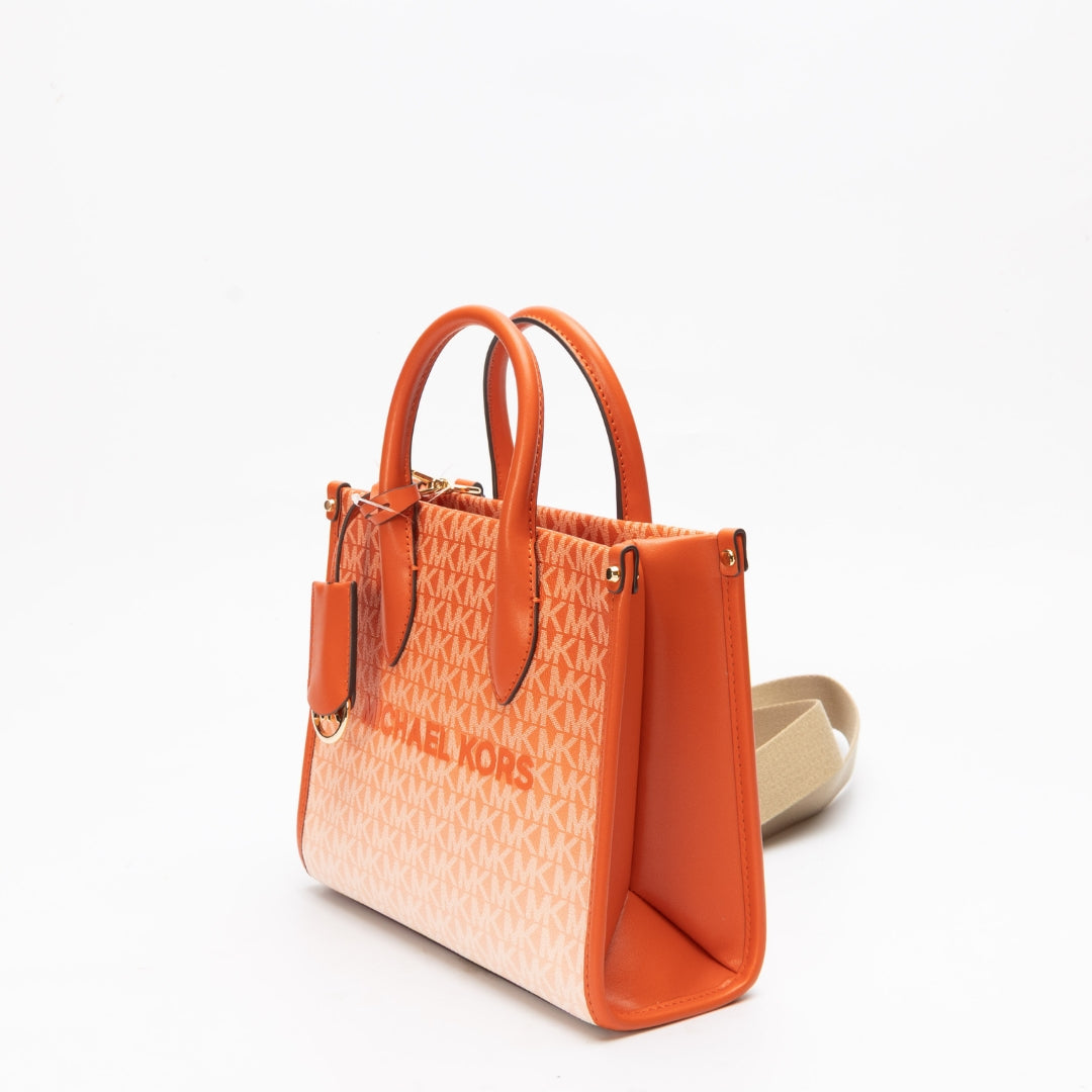 Michael Kors Mirella Orange Ombré Logo Tote