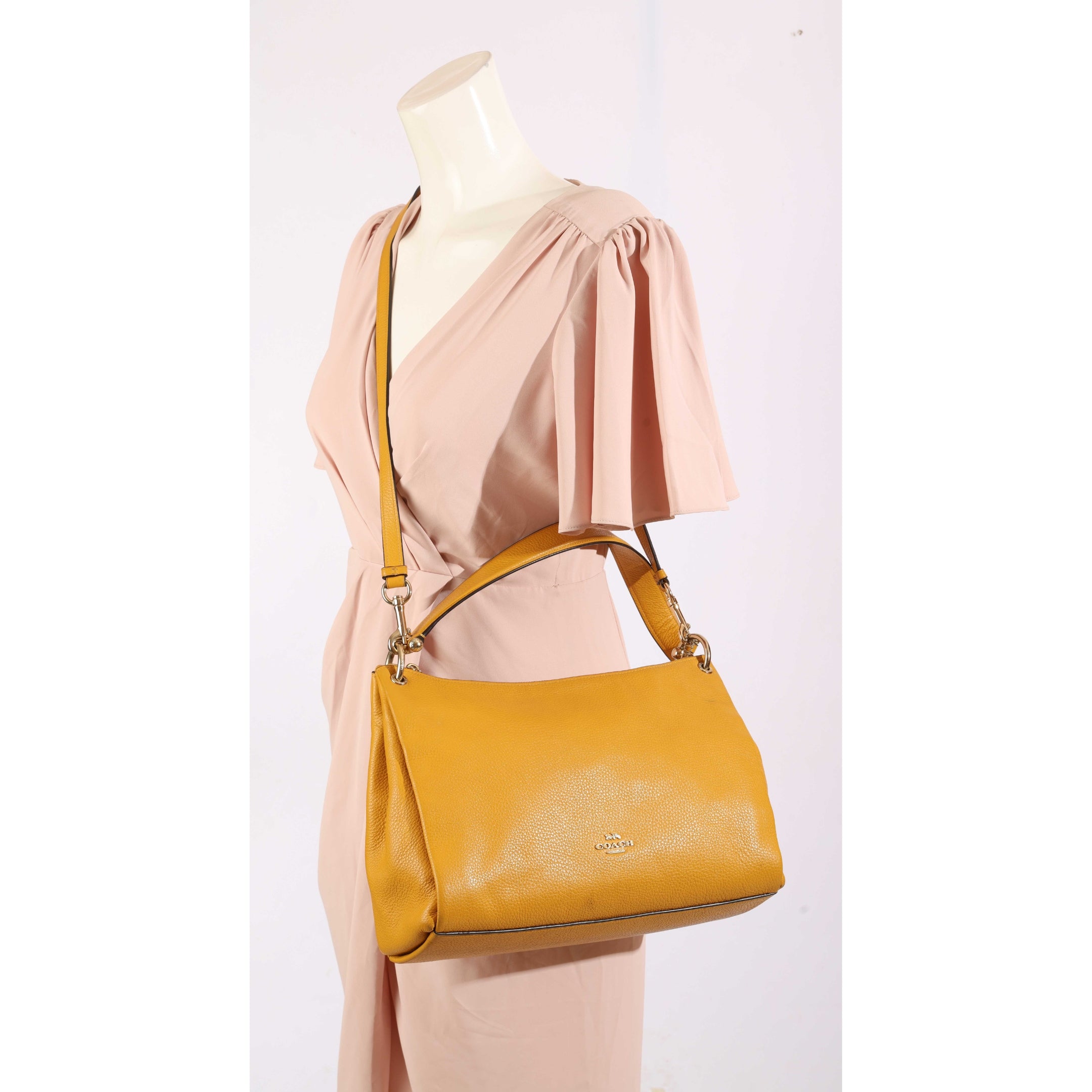 Coach Mia Yellow Satchel Cross Body Bag