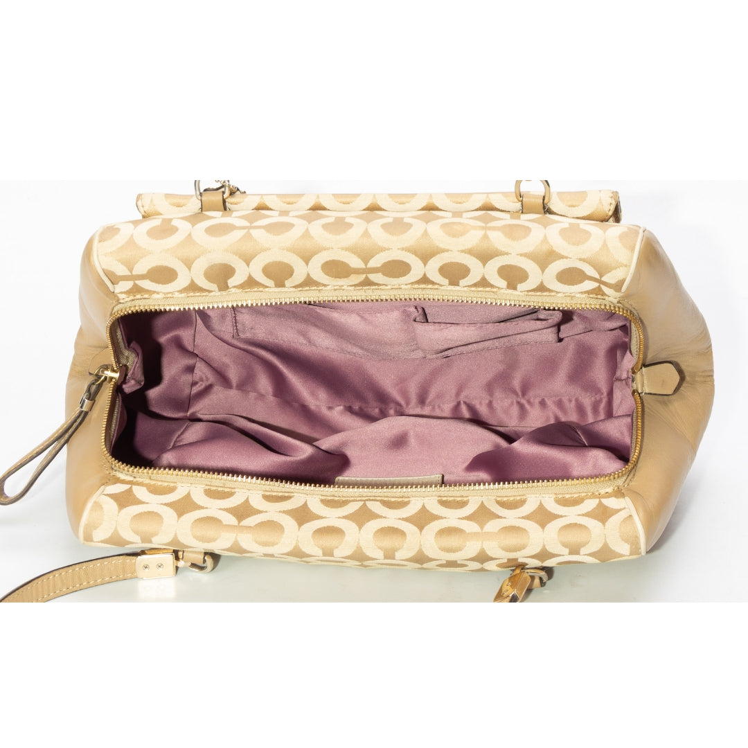 Coach Madison Madeleine Beige Convertible Satchel