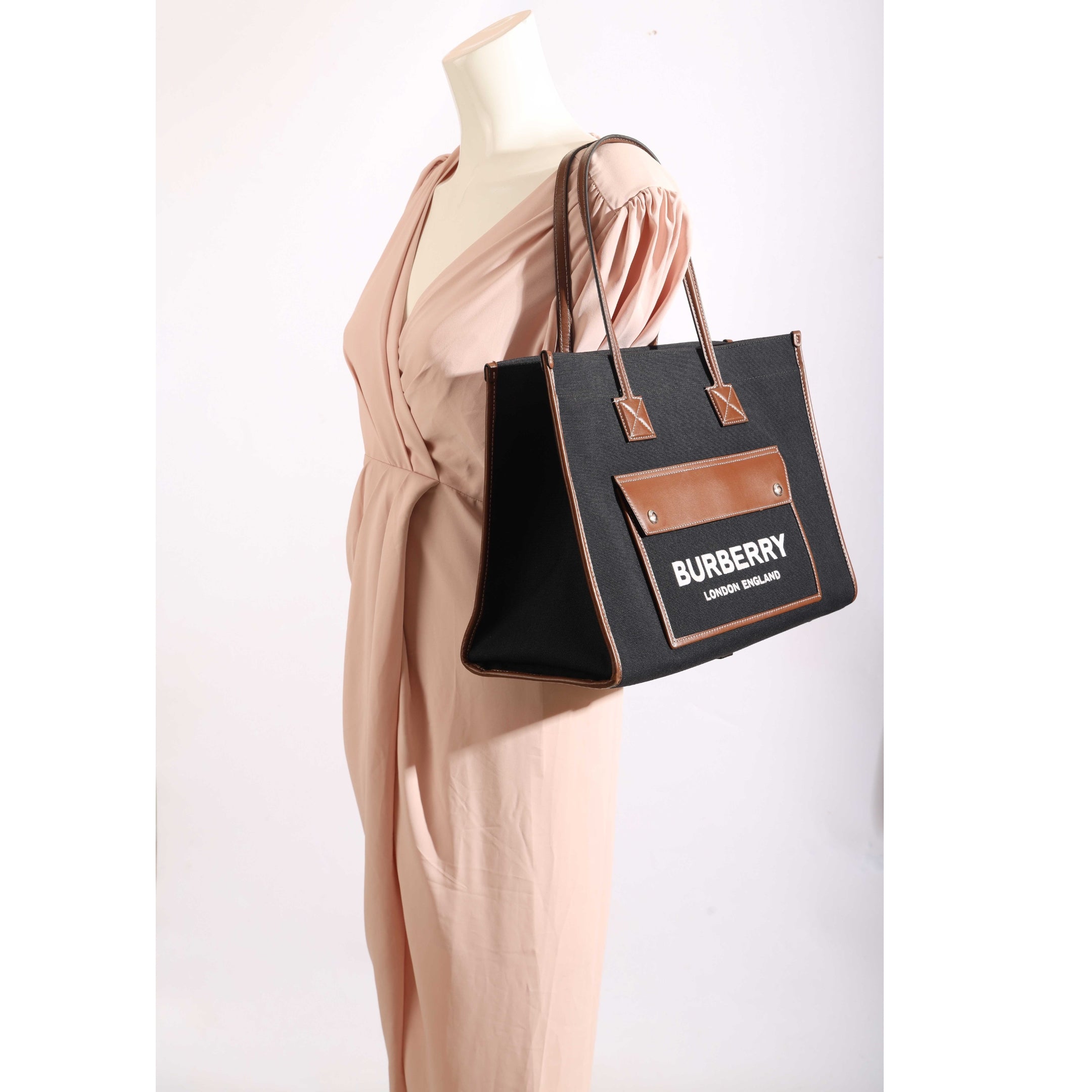 Burberry Black Freya Large Tote