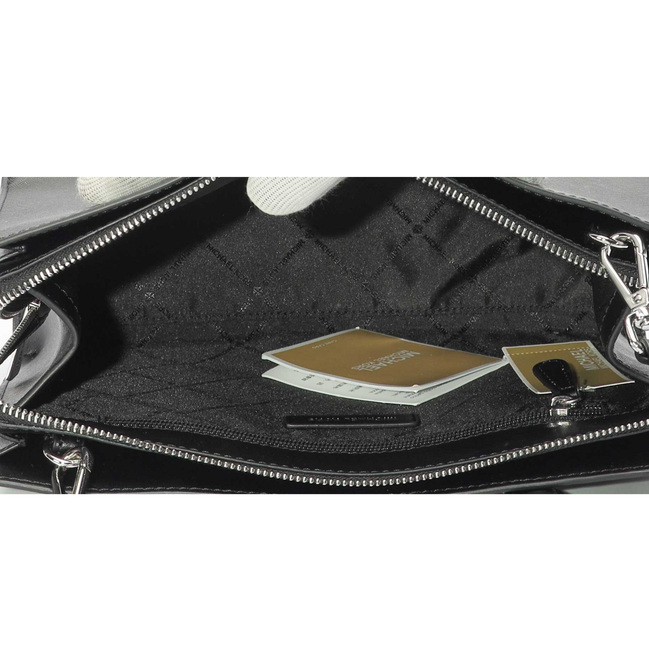 Michael Kors Marilyn Black Medium Satchel Crossbody Bag