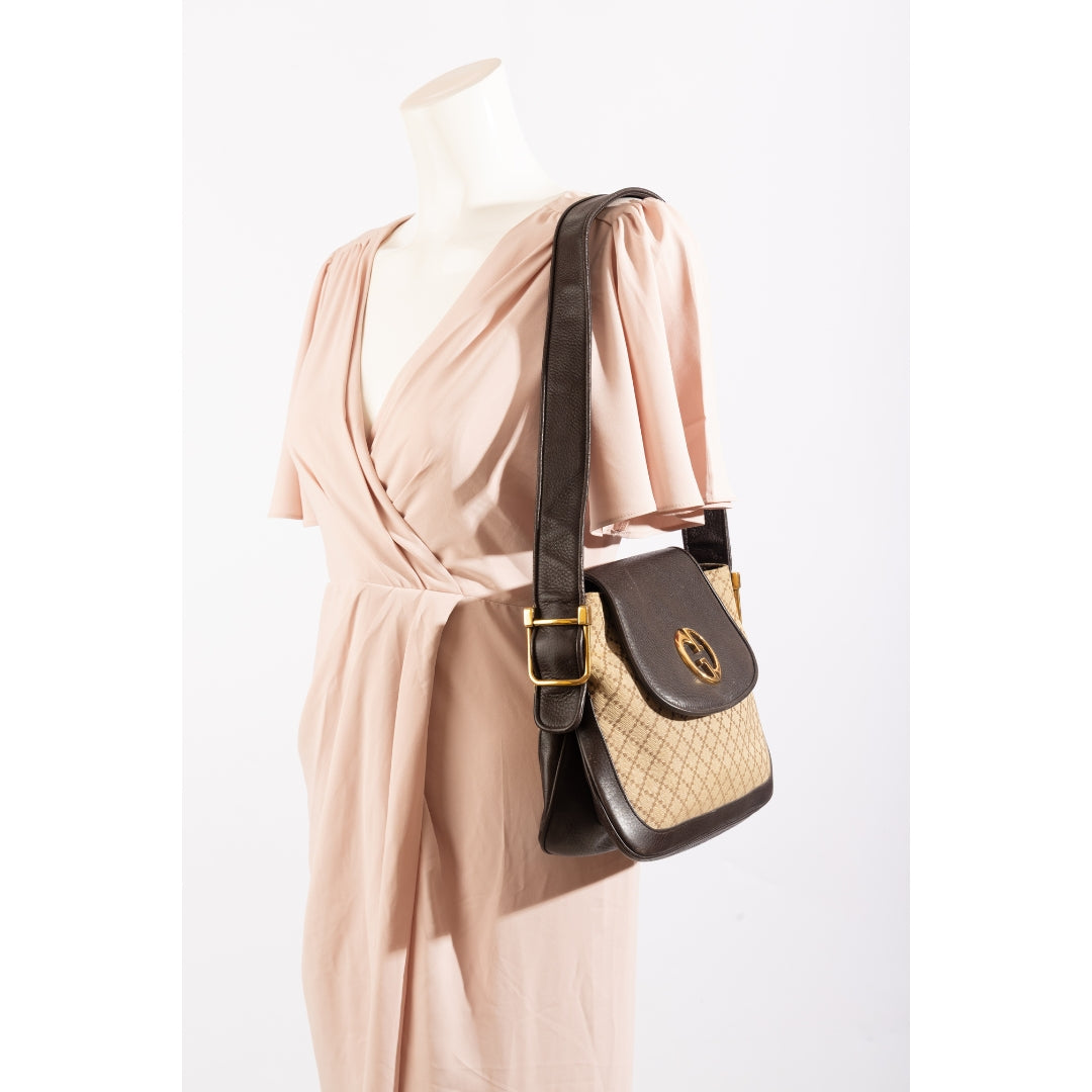 Gucci Diamante 1973 Canvas Shoulder Bag