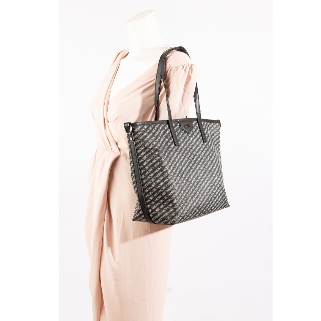 Karl Lagerfeld Coverstory Black Monogram Tote