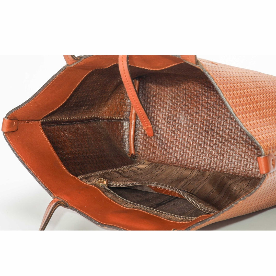 Salvatore Ferragamo Brown Braided Bice Tote