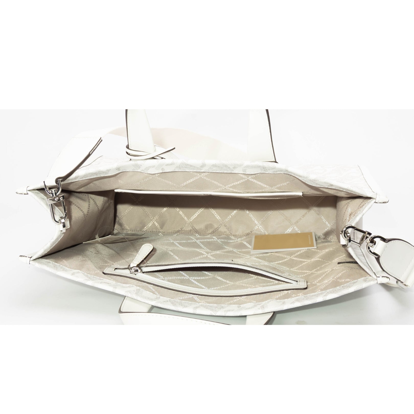 Michael Kors White Gigi Empire Logo Tote