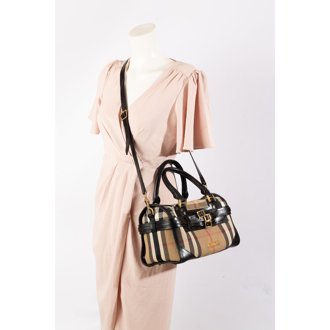 Burberry House Check Bridle Chester Bowler Bag