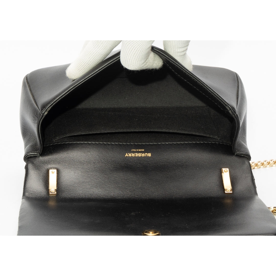 Burberry Black Quilted Leather Small Lola Crossbody Bag