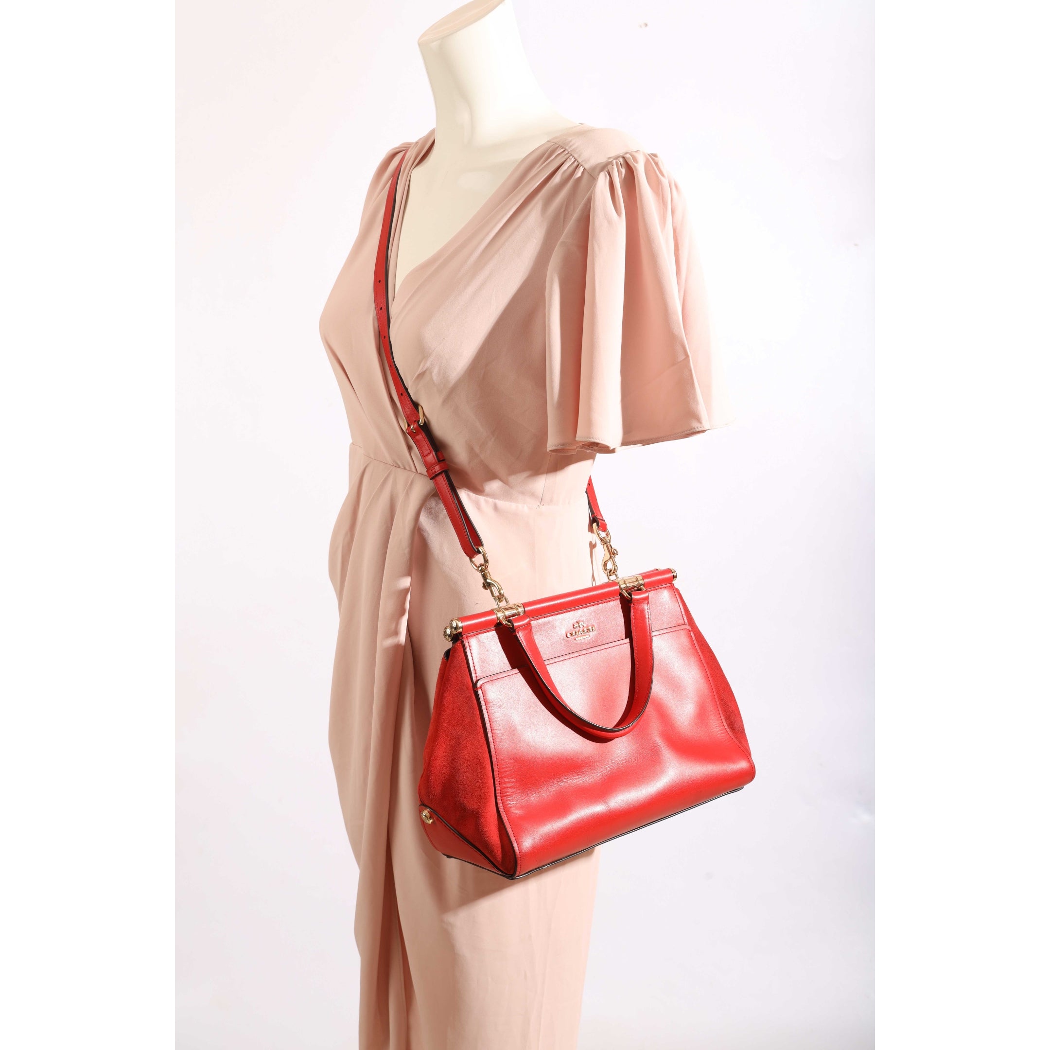 Coach Red Grace Convertible Satchel