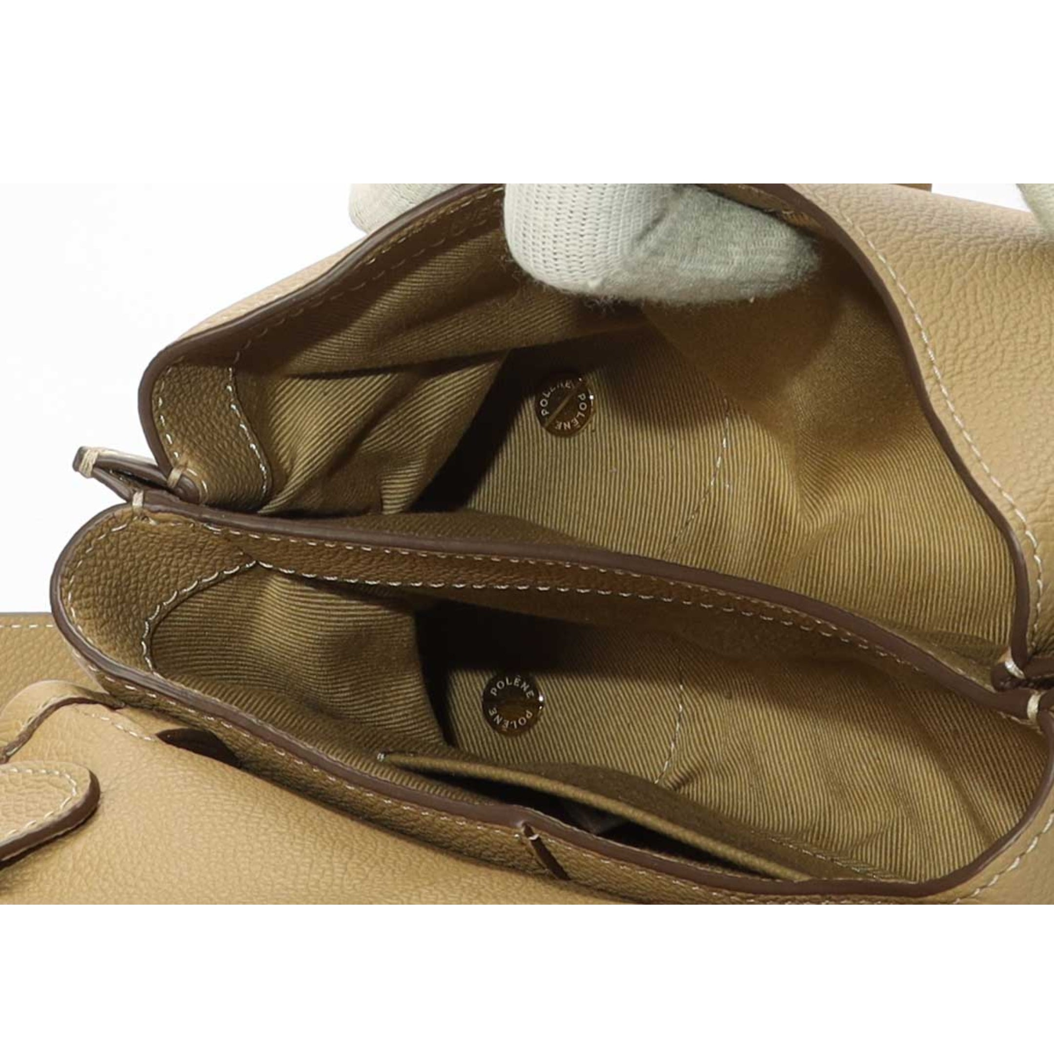 Polene Mokki Mini Ocher Crossbody Bag