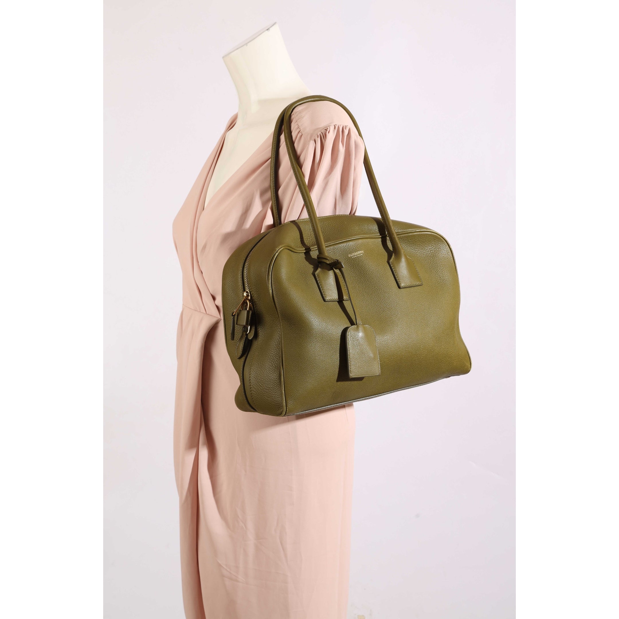 Burberry Olive Cube Satchel