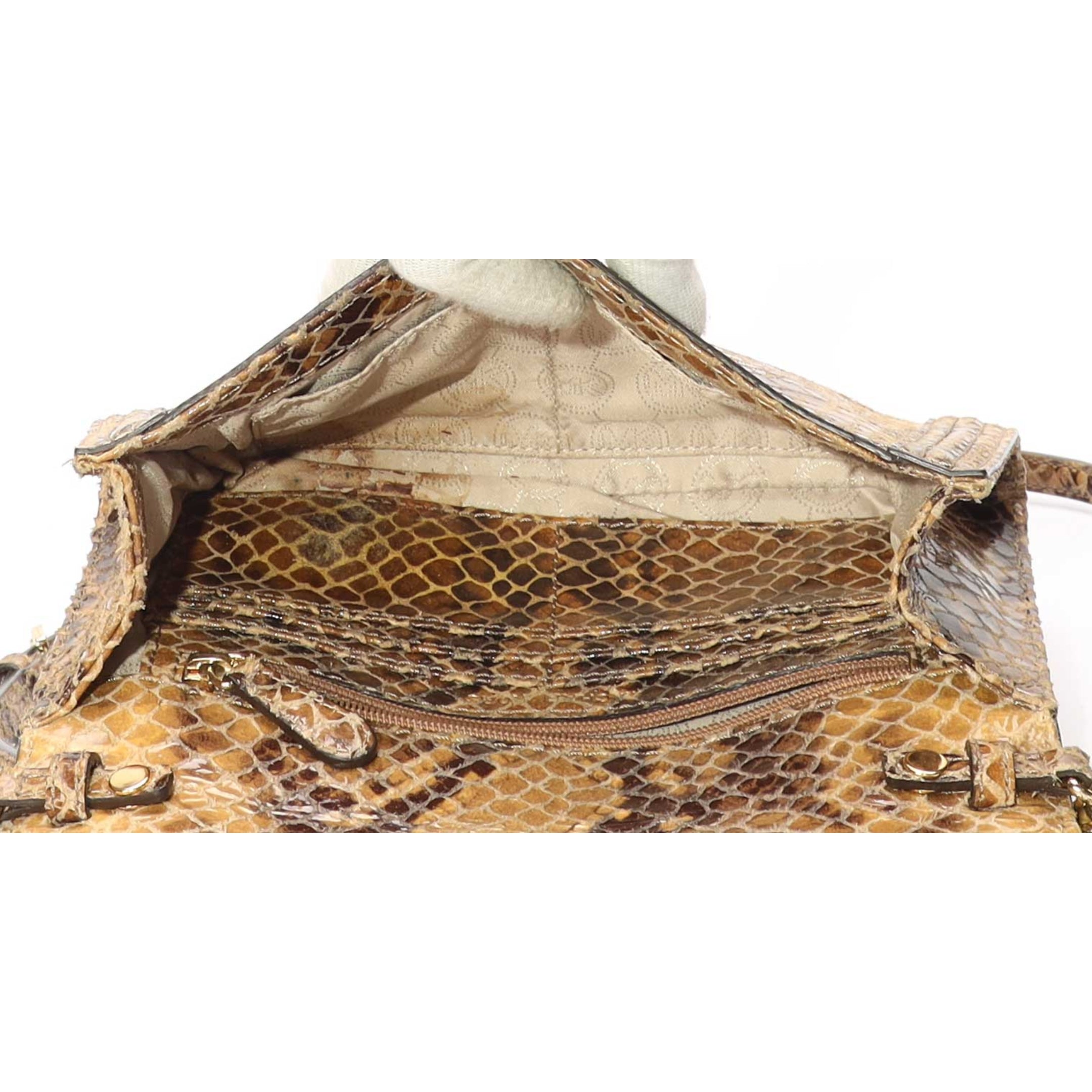 Michael Kors Fulton Python Embossed Crossbody Bag