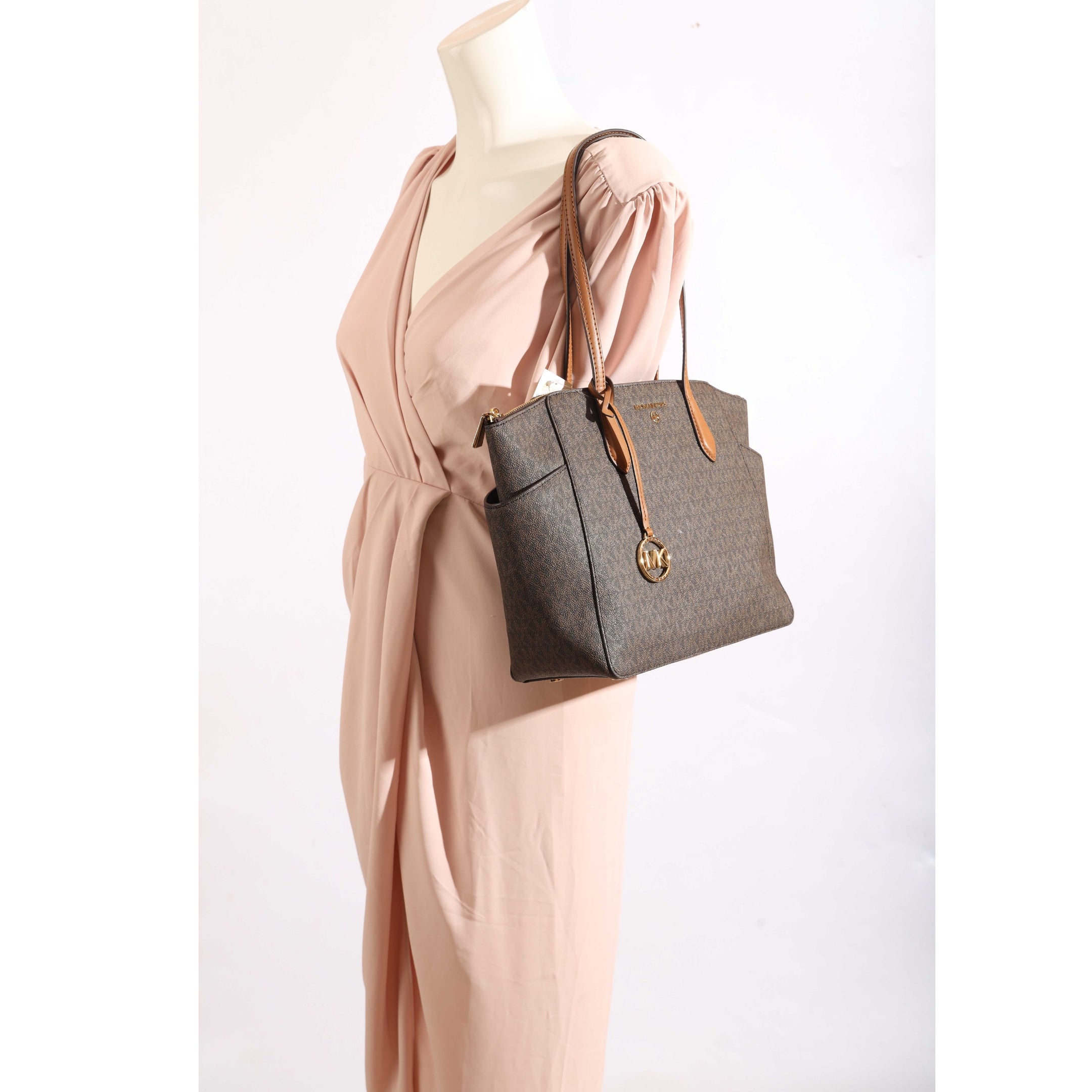 Michael Kors Marilyn Brown Acorn Logo Tote