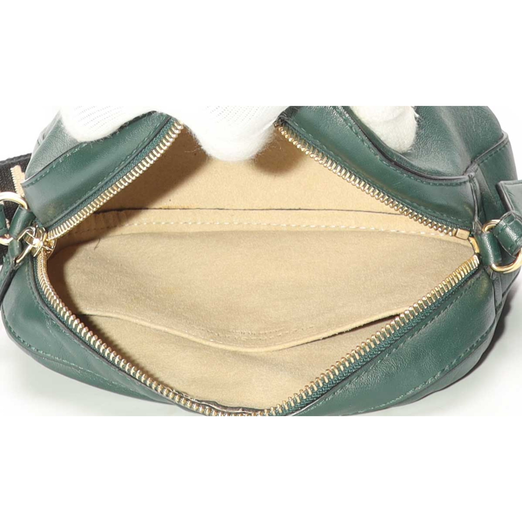 Stella Mccartney Green Grainy Small Camera Bag