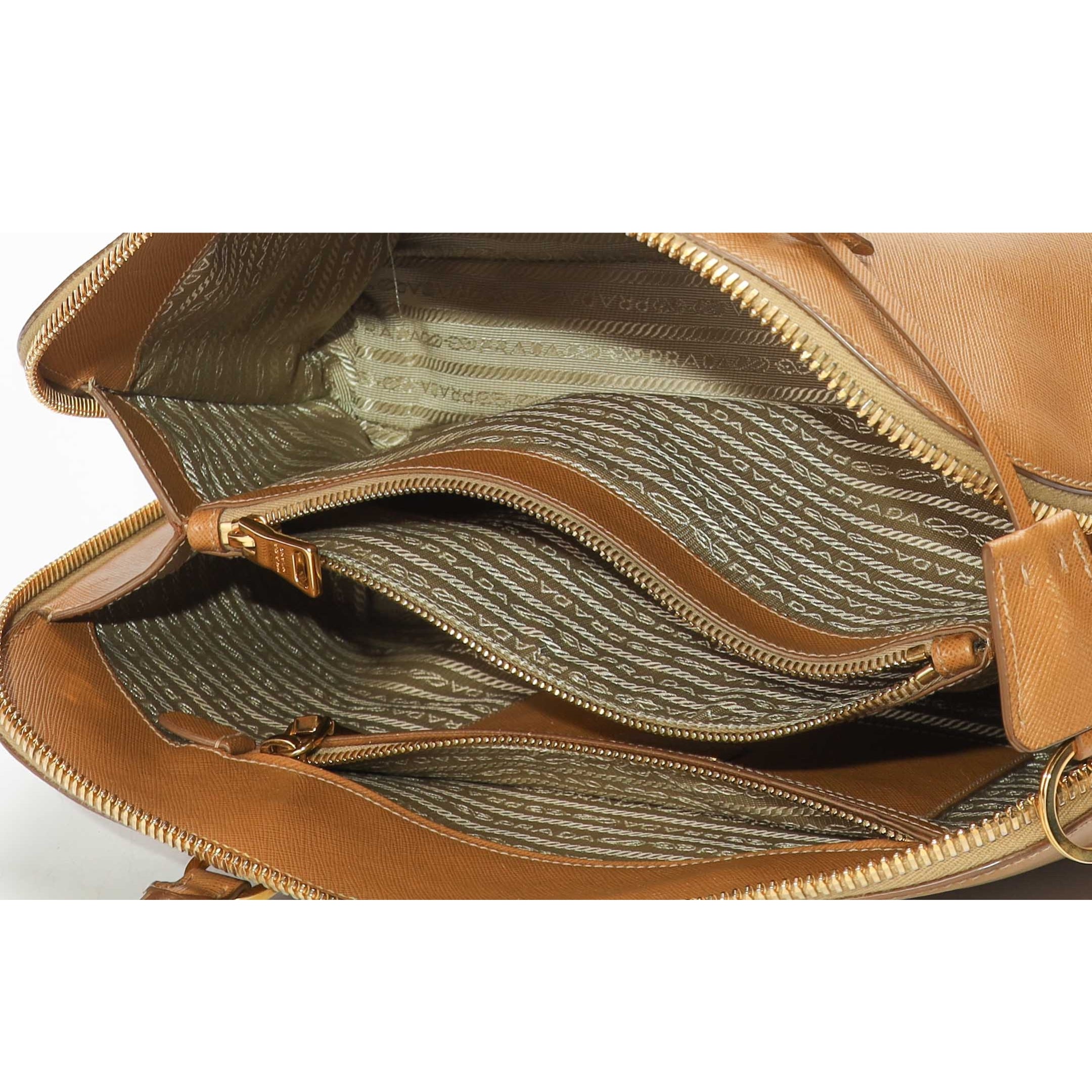 Prada Caramel Promenade Large Satchel