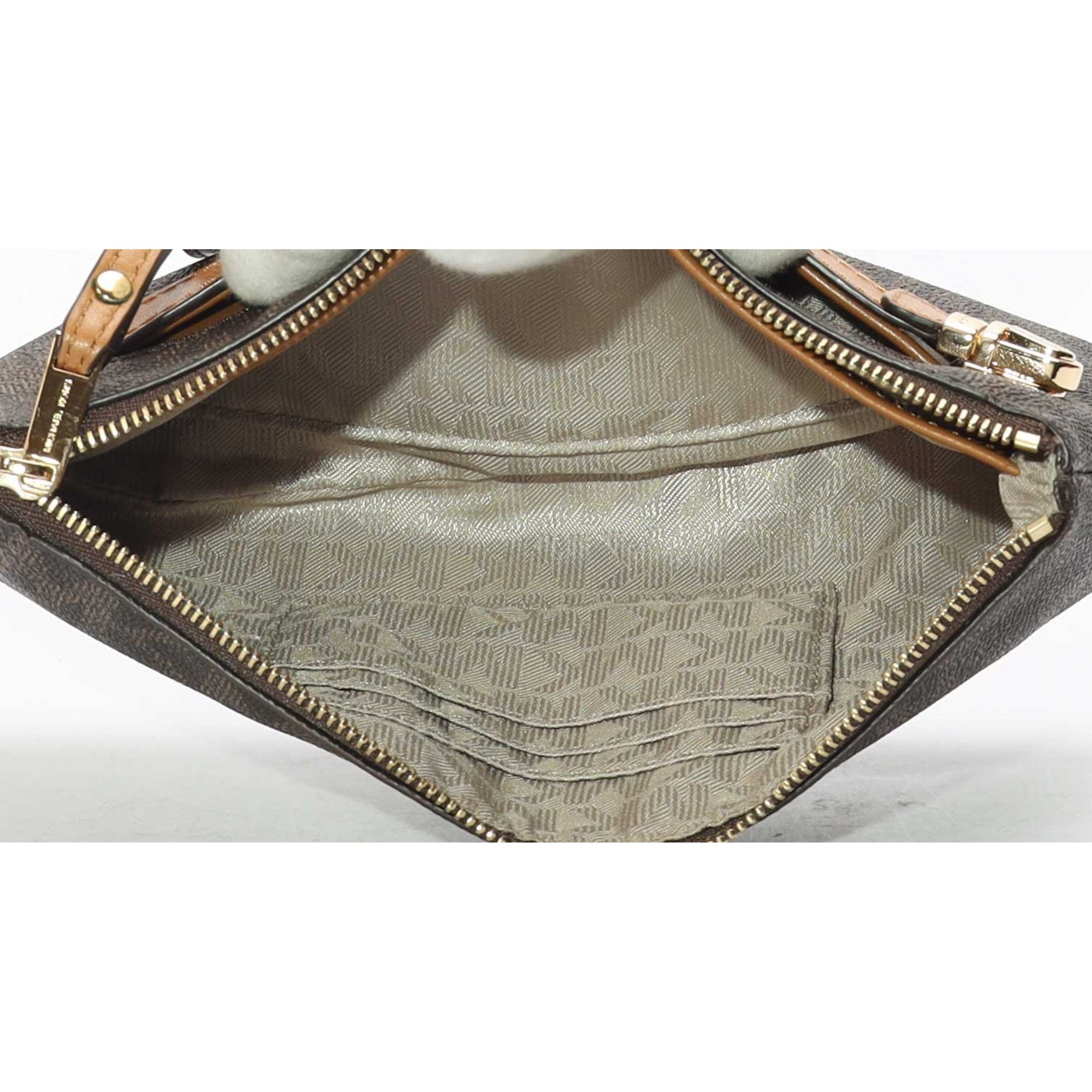 Michael Kors Charlton Medium Brown Wristlet