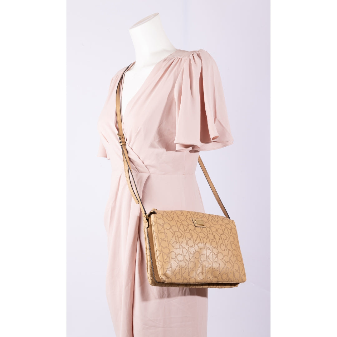 Calvin Klein Monogram Zip Cross Body Bag