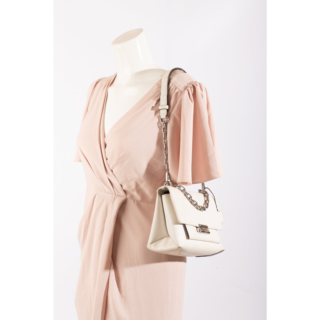Michael Kors Optic White Cece Medium Cross Body Bag