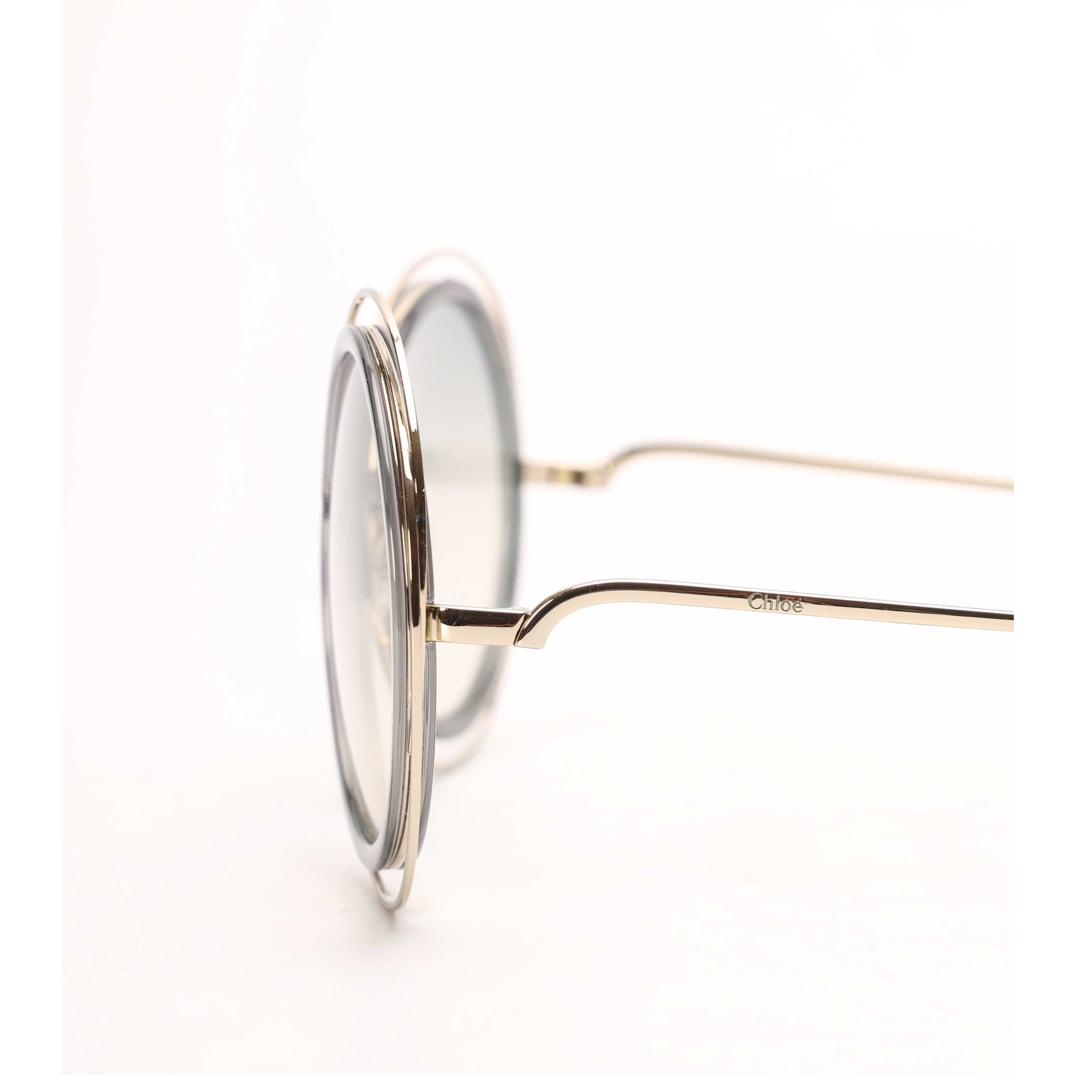 Chloe Gradient Carlina Round Sunglasses