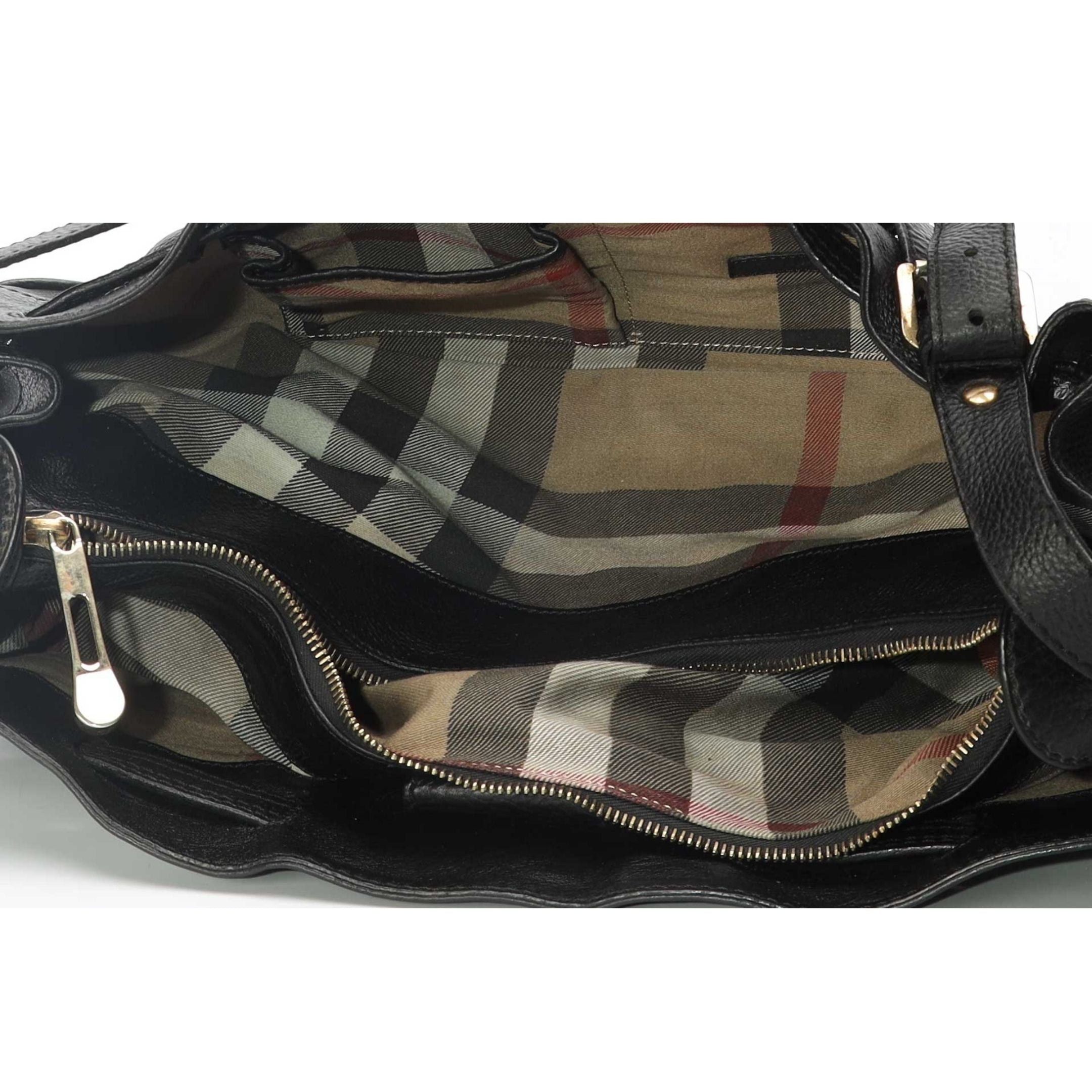 Burberry Black Drawstring Shoulder Bag