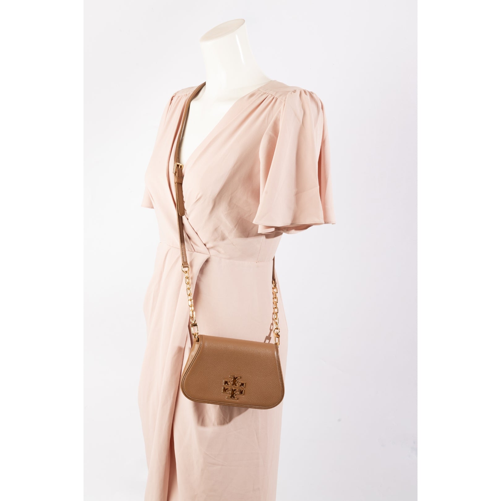 Tory Burch Britten Tan Crossbody Bag