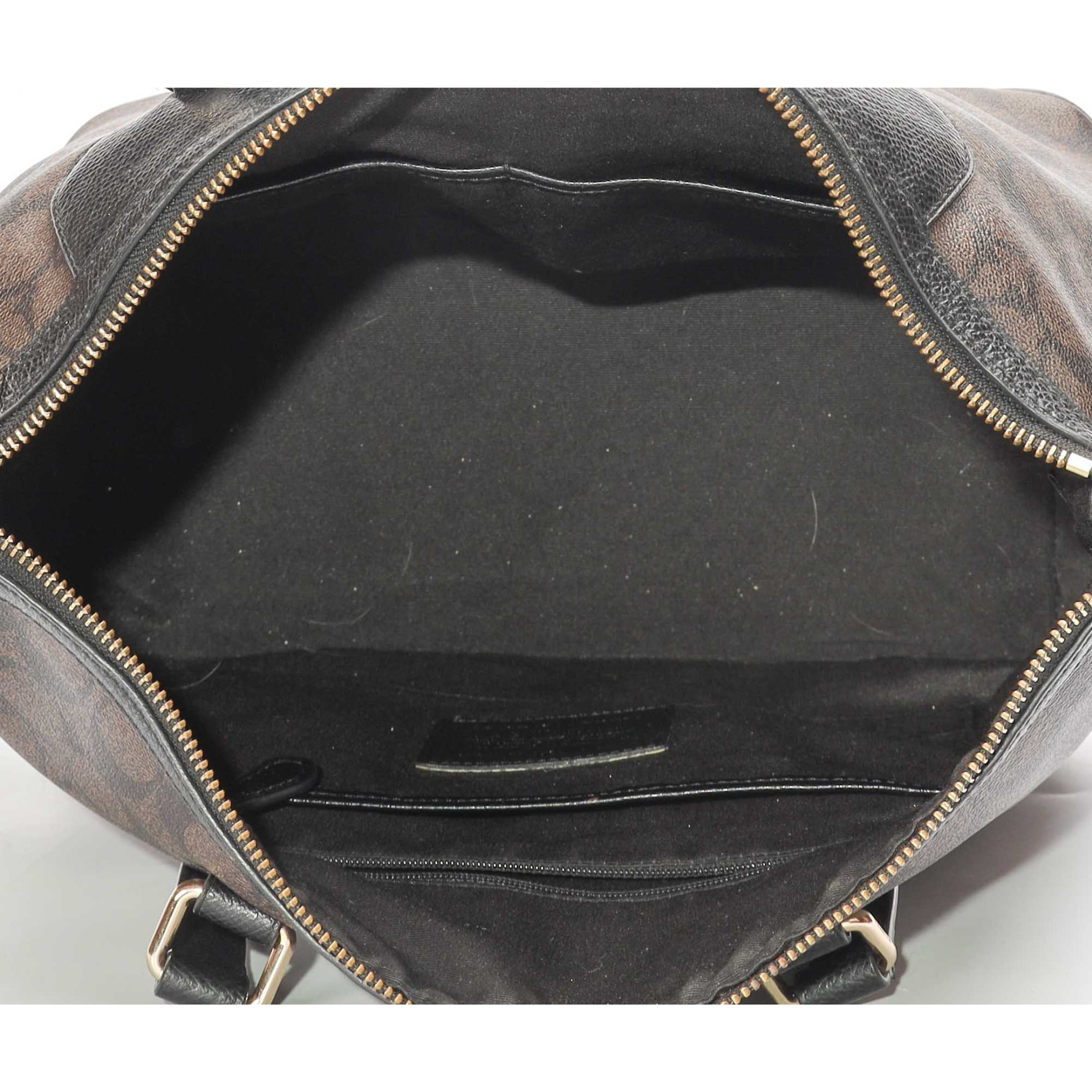 Coach Brown Signature Canvas Pleated Tote