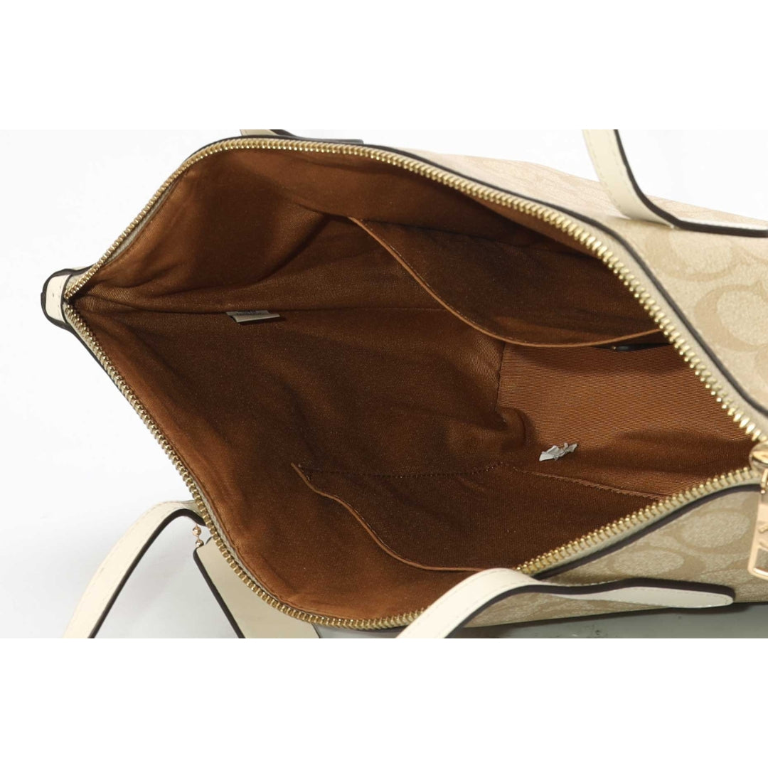 Coach Signature Beige City Tote