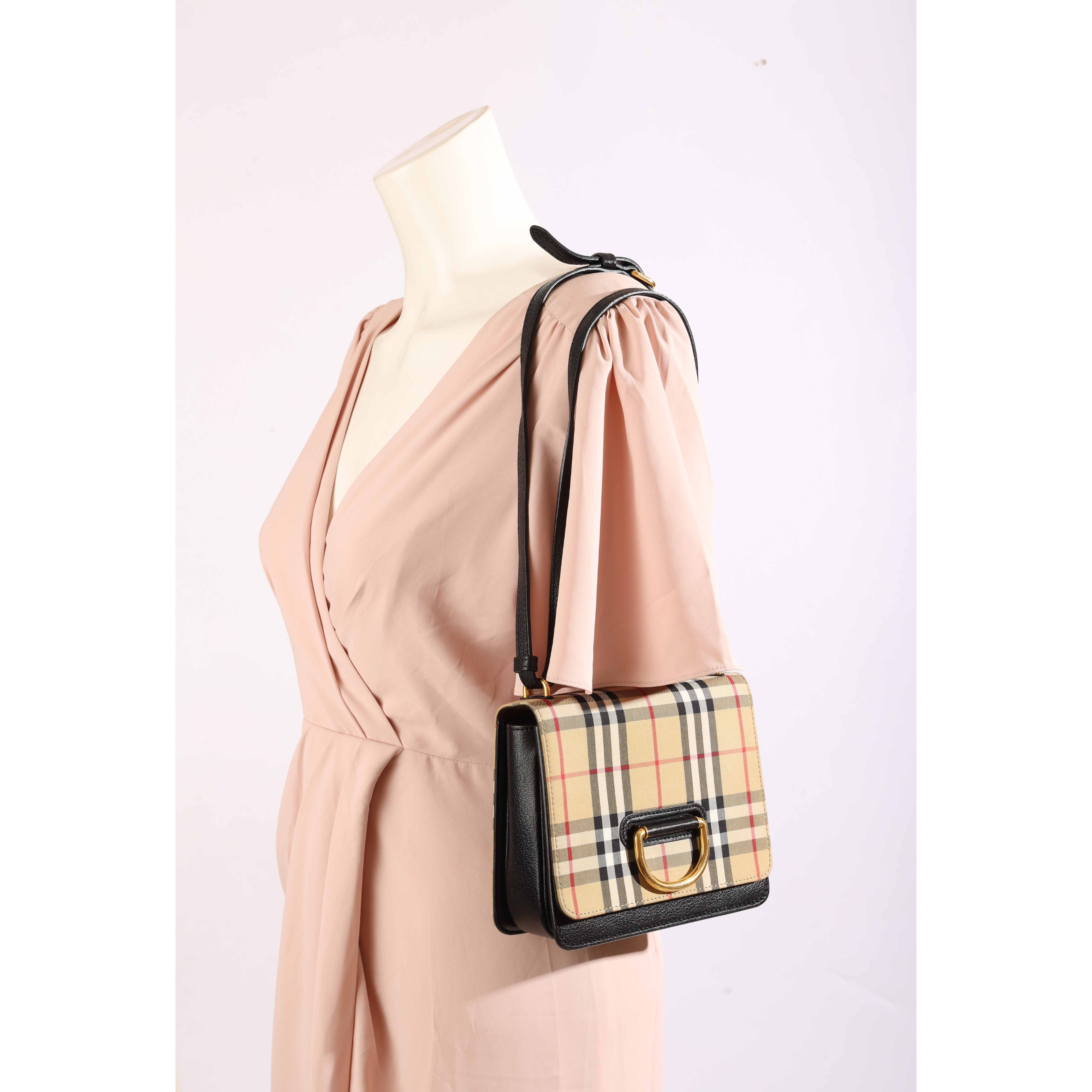 Burberry Vintage Check D-Ring Crossbody Bag