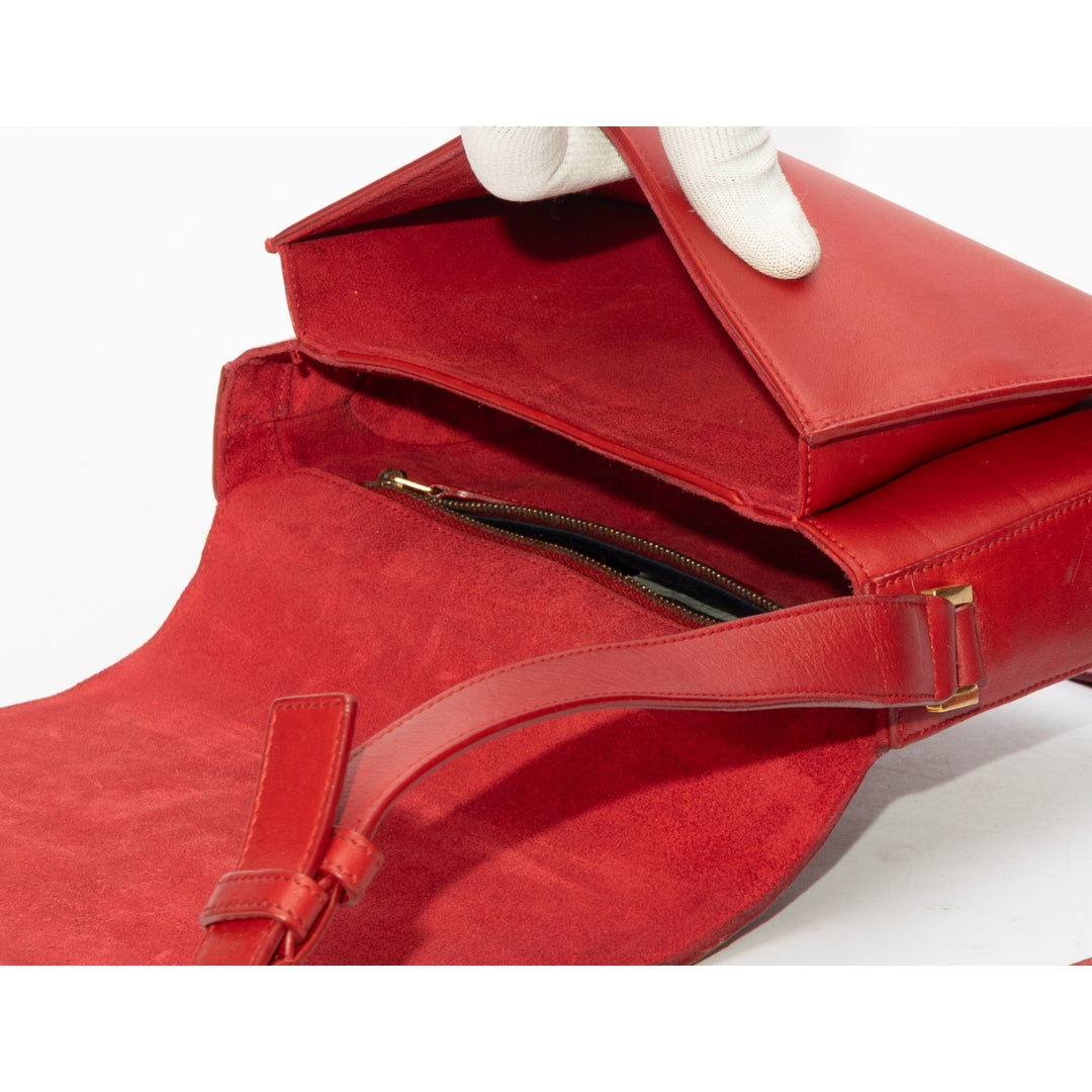 Yves Saint Laurent Red Chyc Flap Crossbody Bag