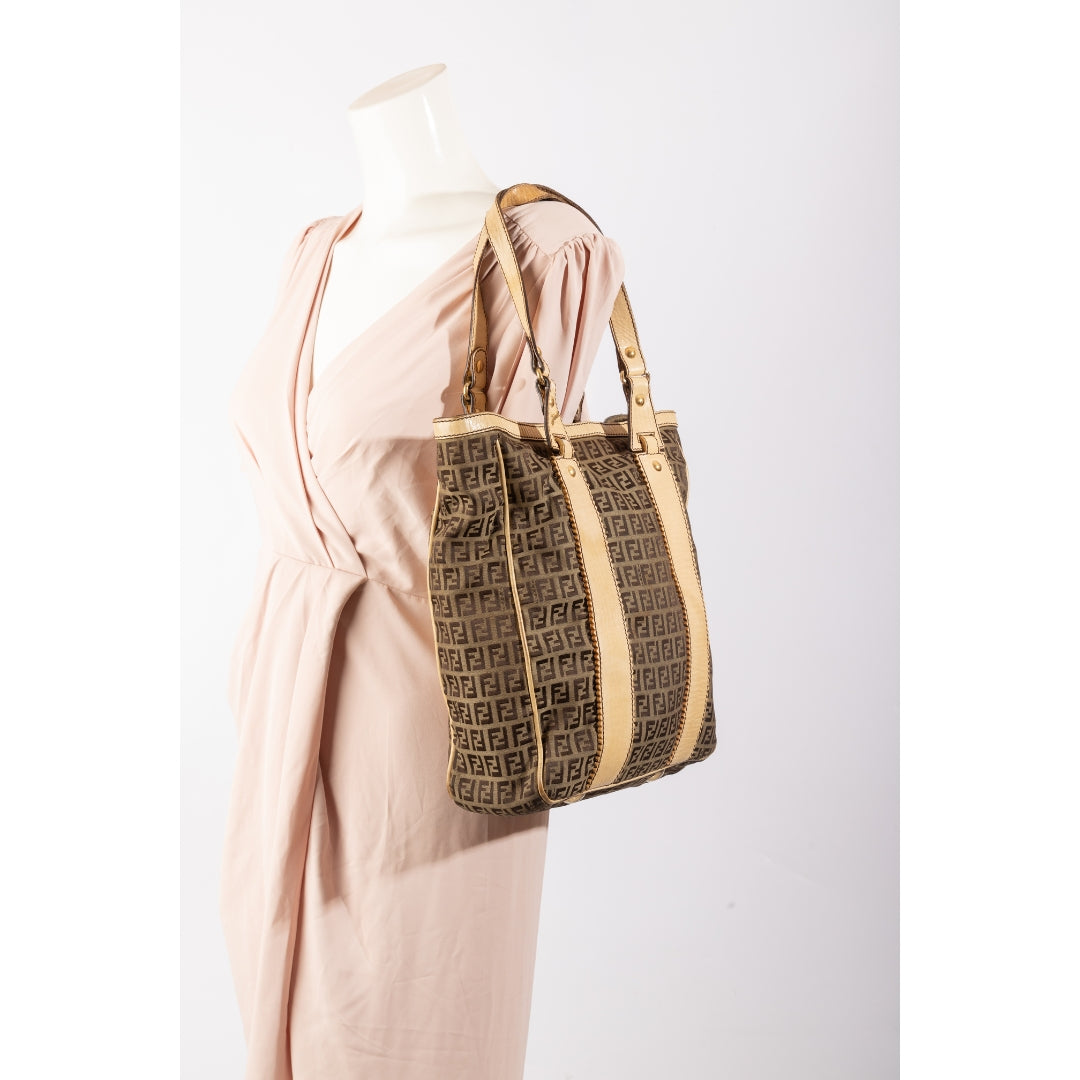 Fendi Zucchino Vitello Shopping Tote