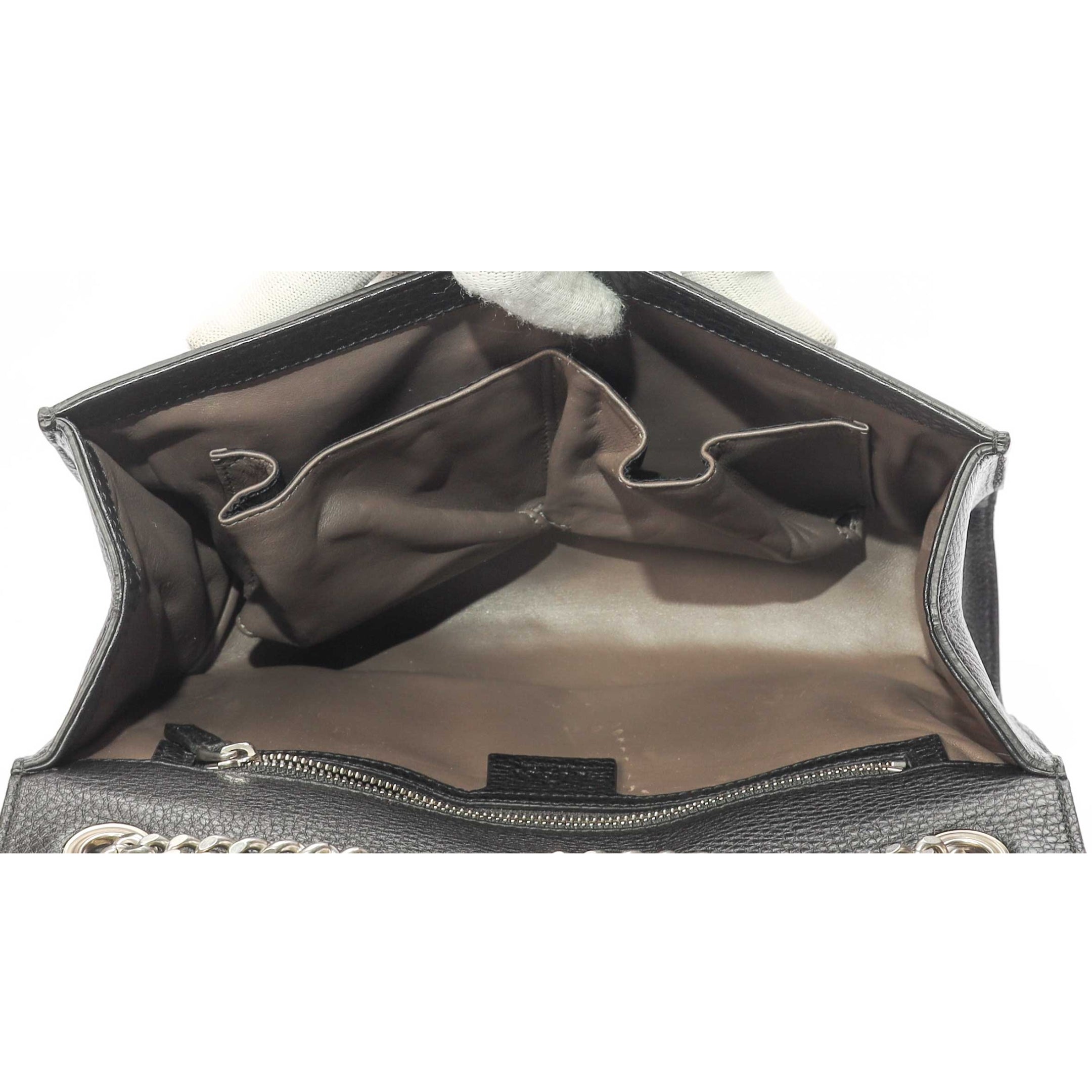 Gucci Black Studded Miss Bamboo Shoulder Bag