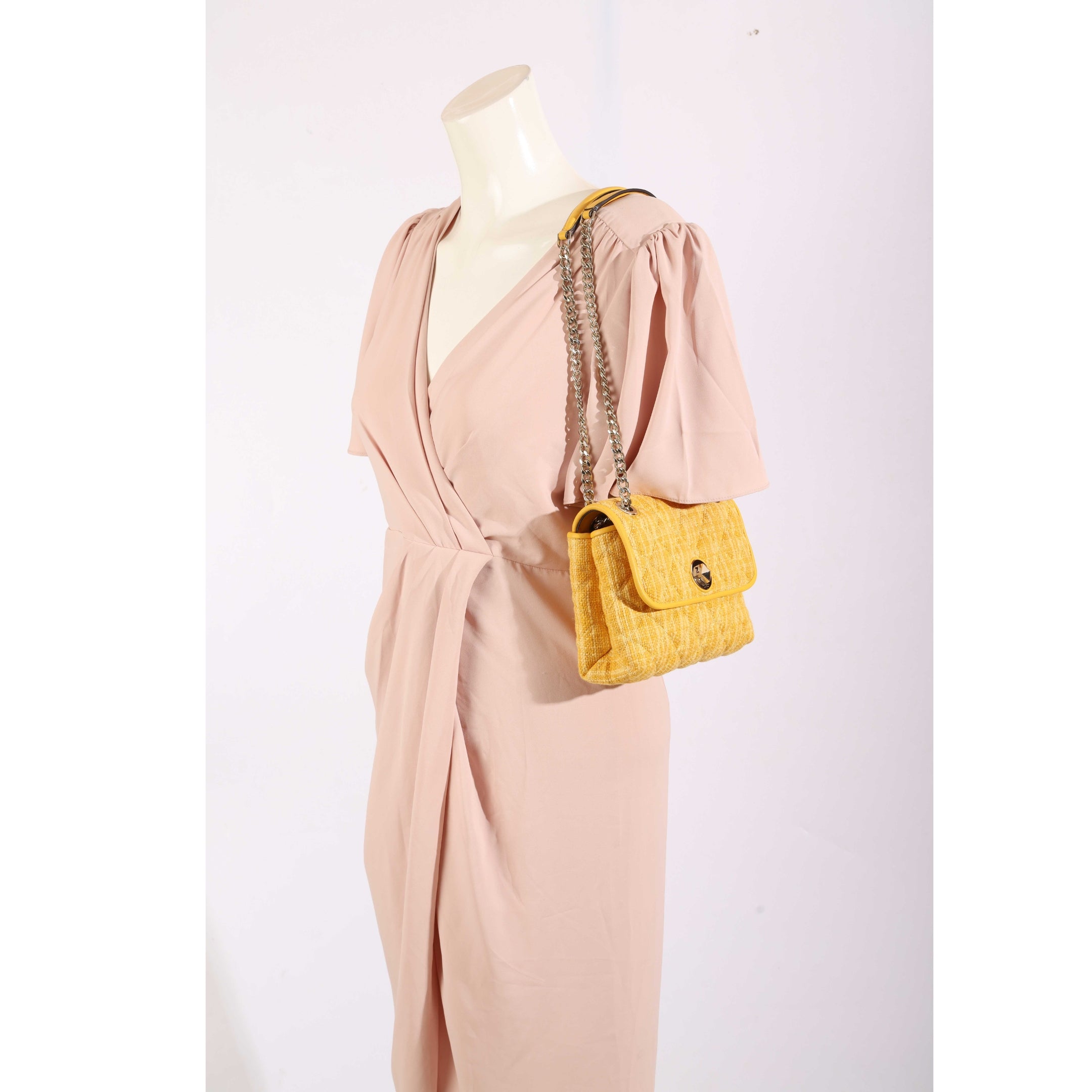 Kate Spade Tweed Yellow Natalia Shoulder Bag