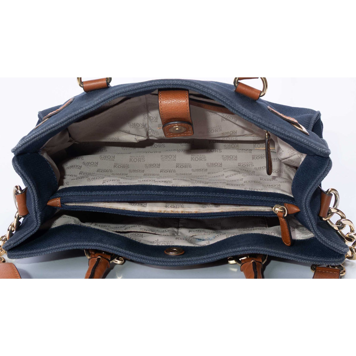 Michael Kors Hamilton Navy Satchel