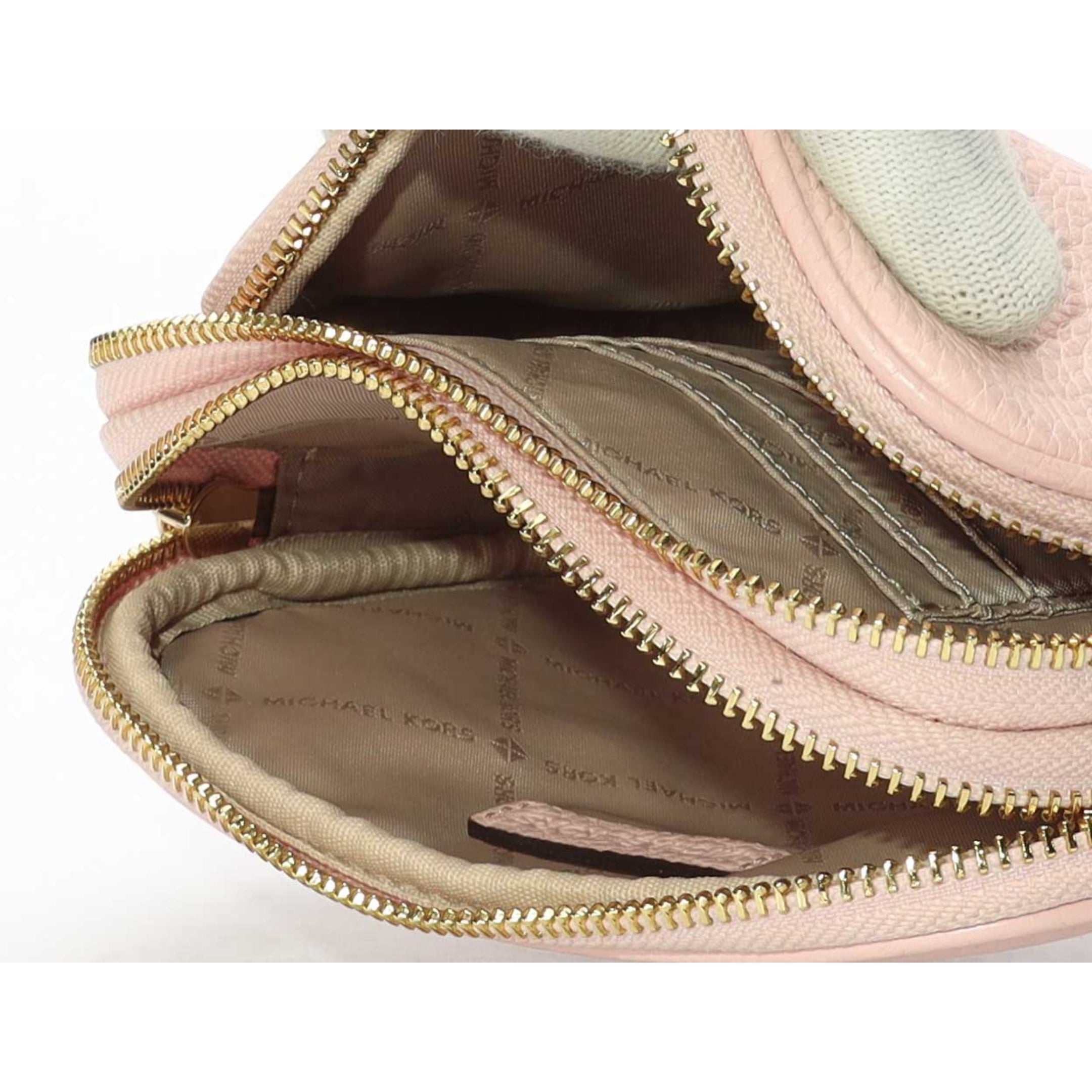 Michael Kors Double Zip Pink Wristlet