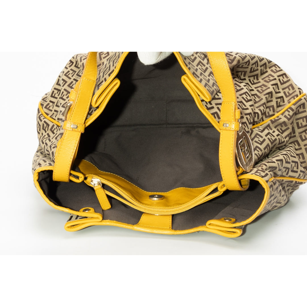 Fendi Zucchino Canvas Hobo Bag