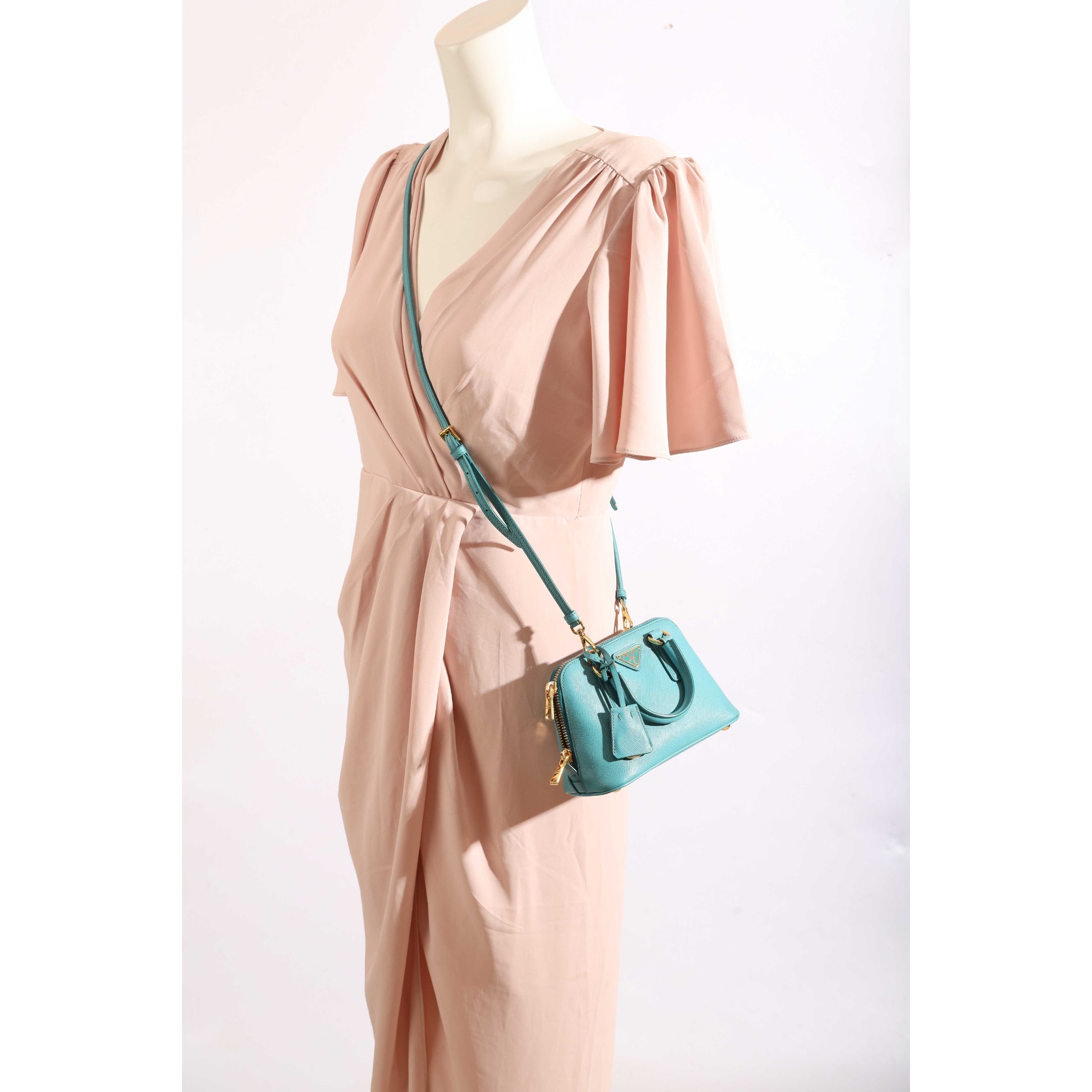 Prada Blue Mini Promenade Satchel Crossbody Bag