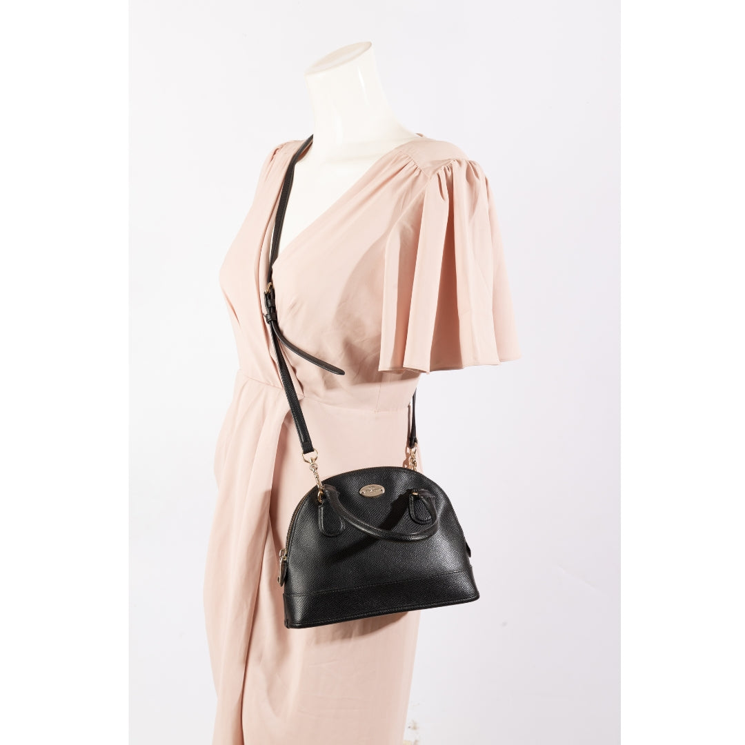 Coach Black Cora Dome Convertible Satchel