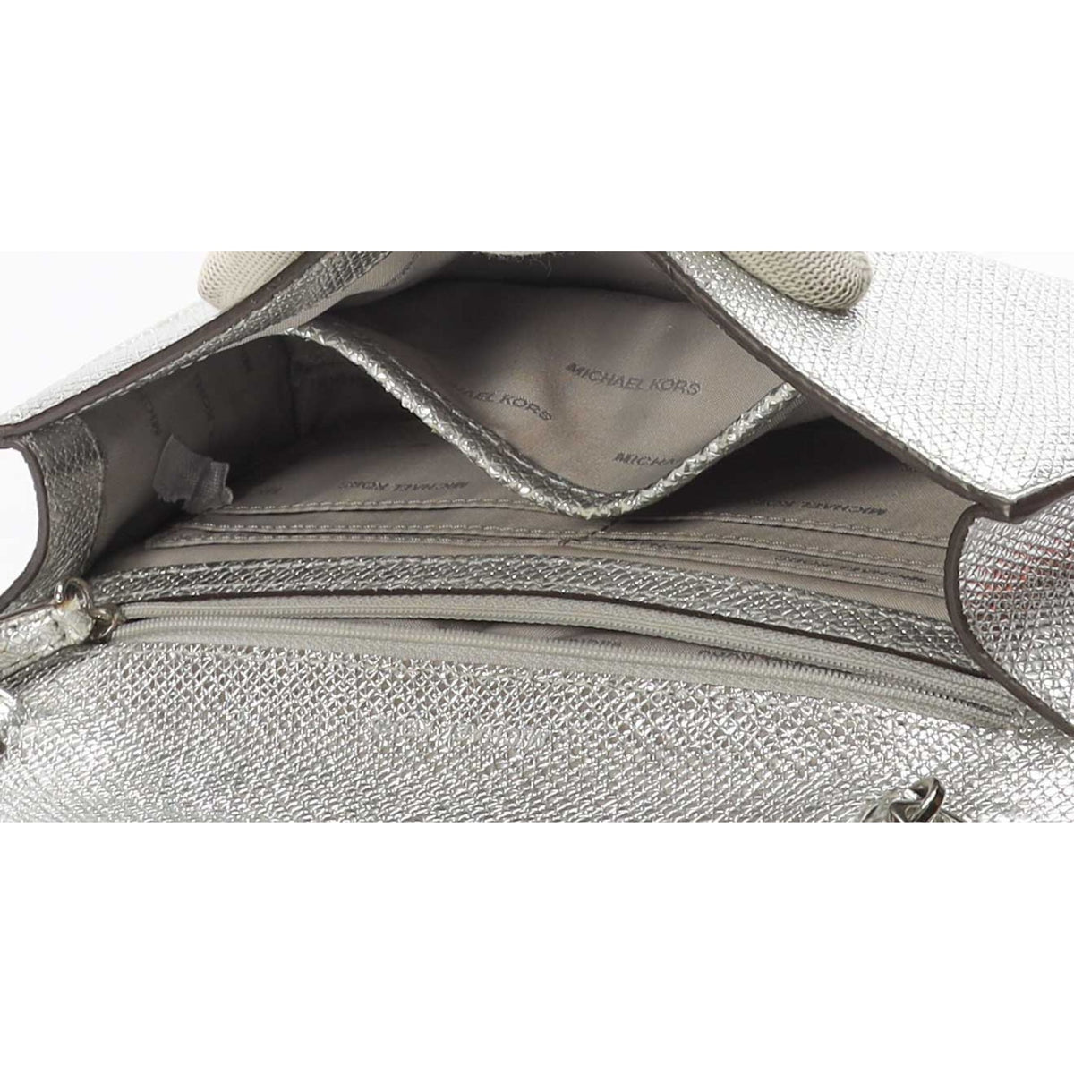 Michael Kors Mott Silver Crossbody Bag