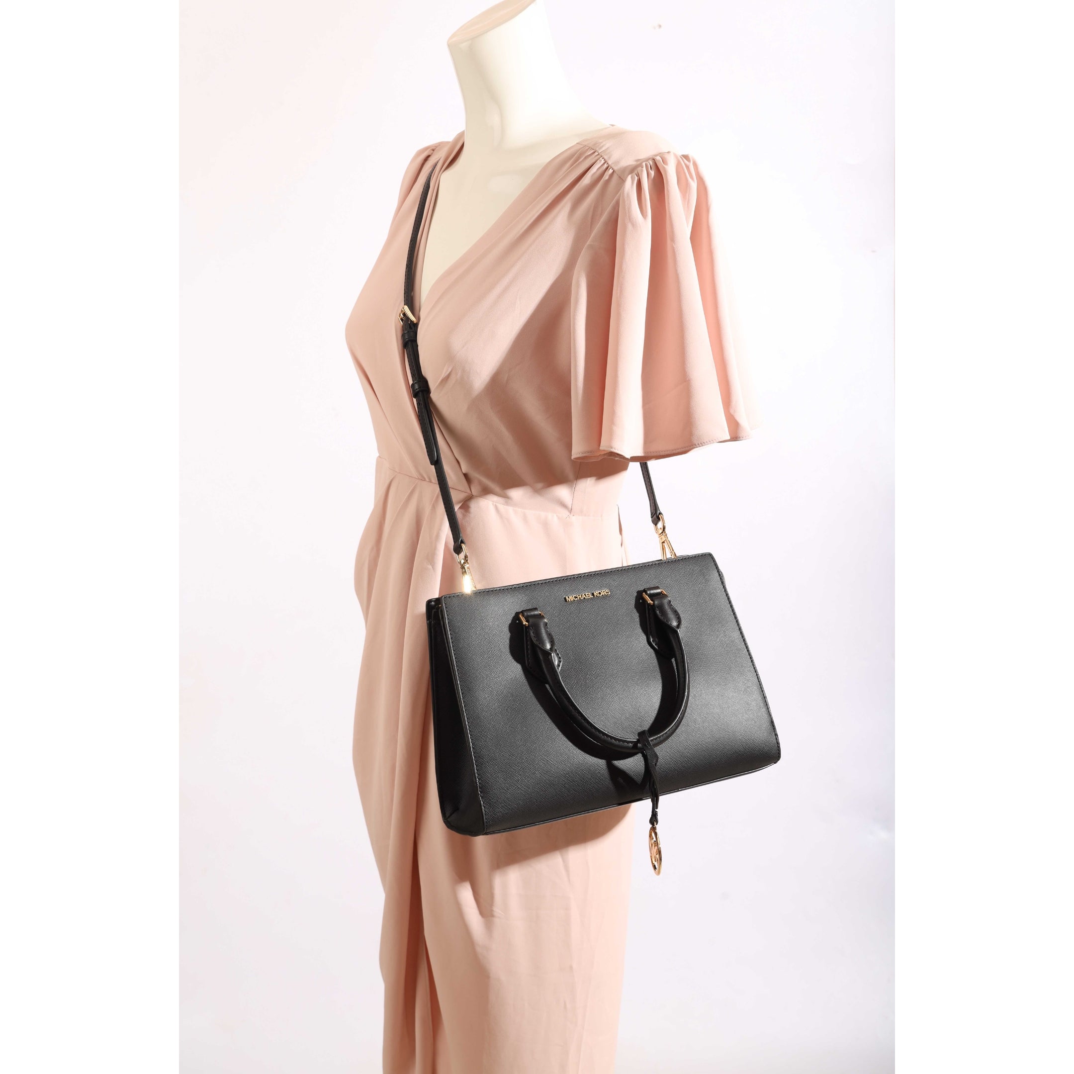 Michael Kors Black Marilyn Satchel Crossbody Bag