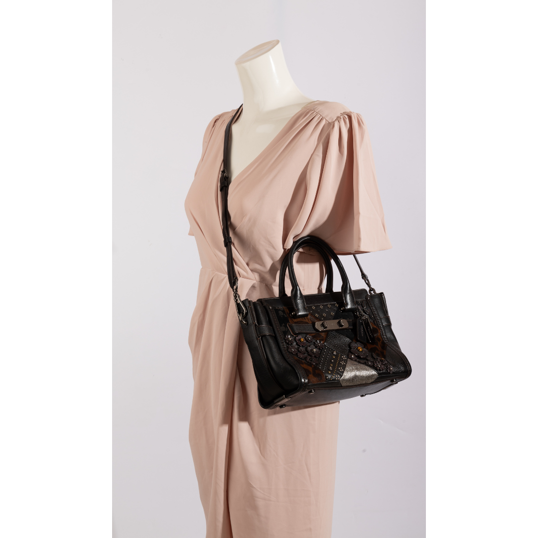 Coach Embellished Canyon Quilt Swagger Handbag