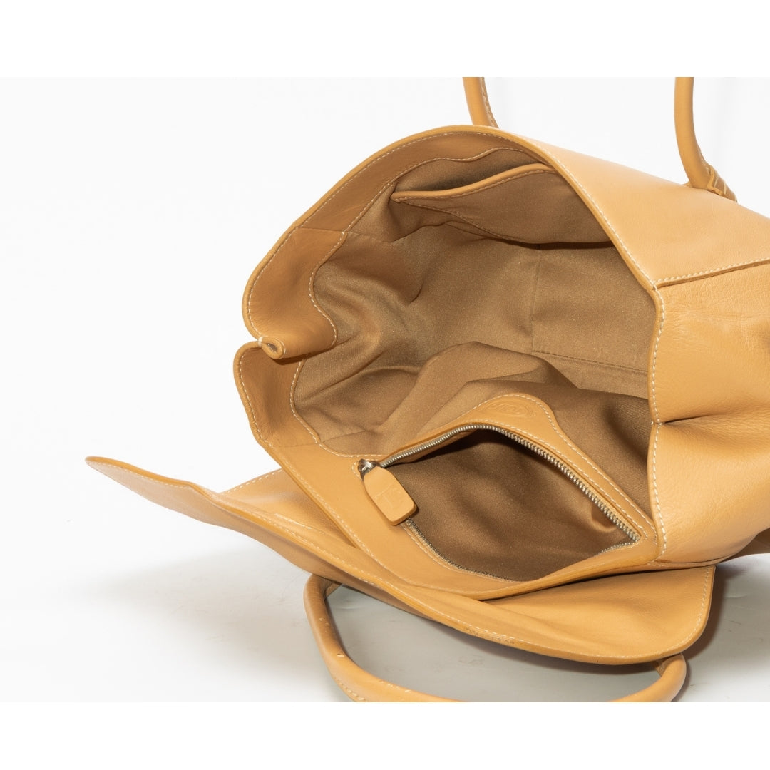 Tod's Beige Leather Satchel
