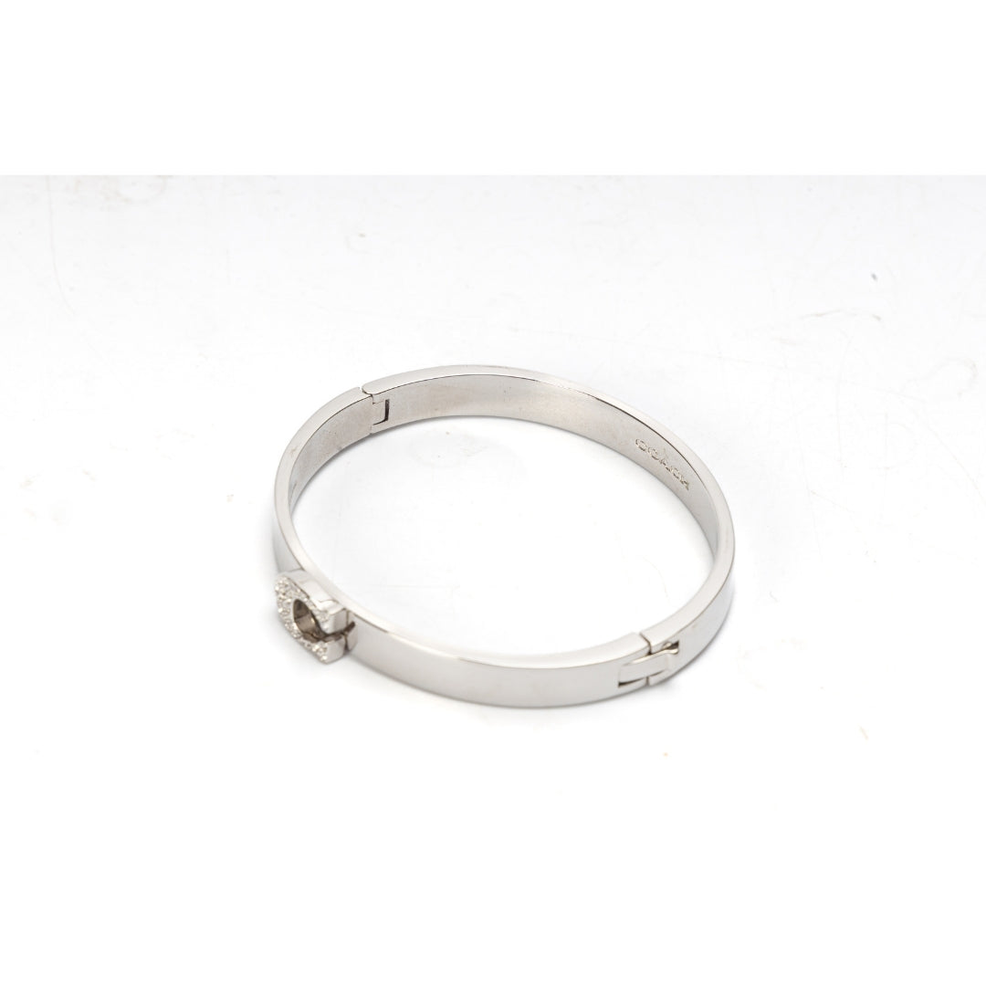 Coach Pave Signature Hinged Bangle